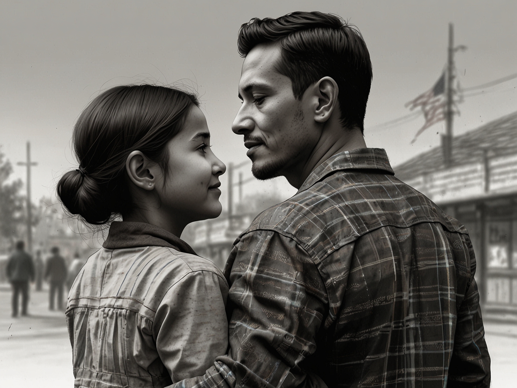 An immigrant family shares a tender moment while holding hands, highlighting the emotional impact of uncertainty due to immigration laws.