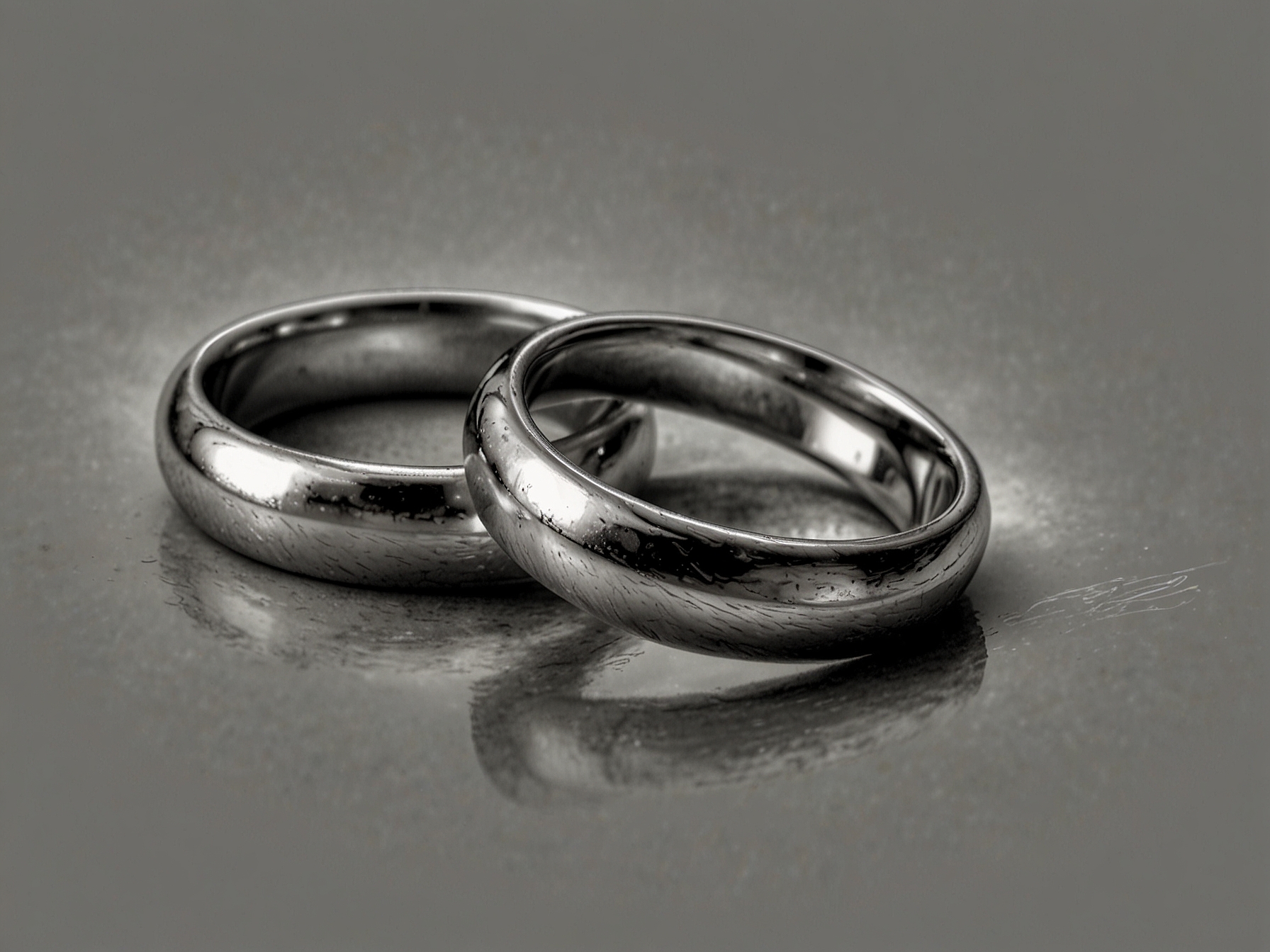 A close-up of an empty pair of wedding rings, symbolizing the strain and fear faced by couples in the wake of immigration uncertainty.