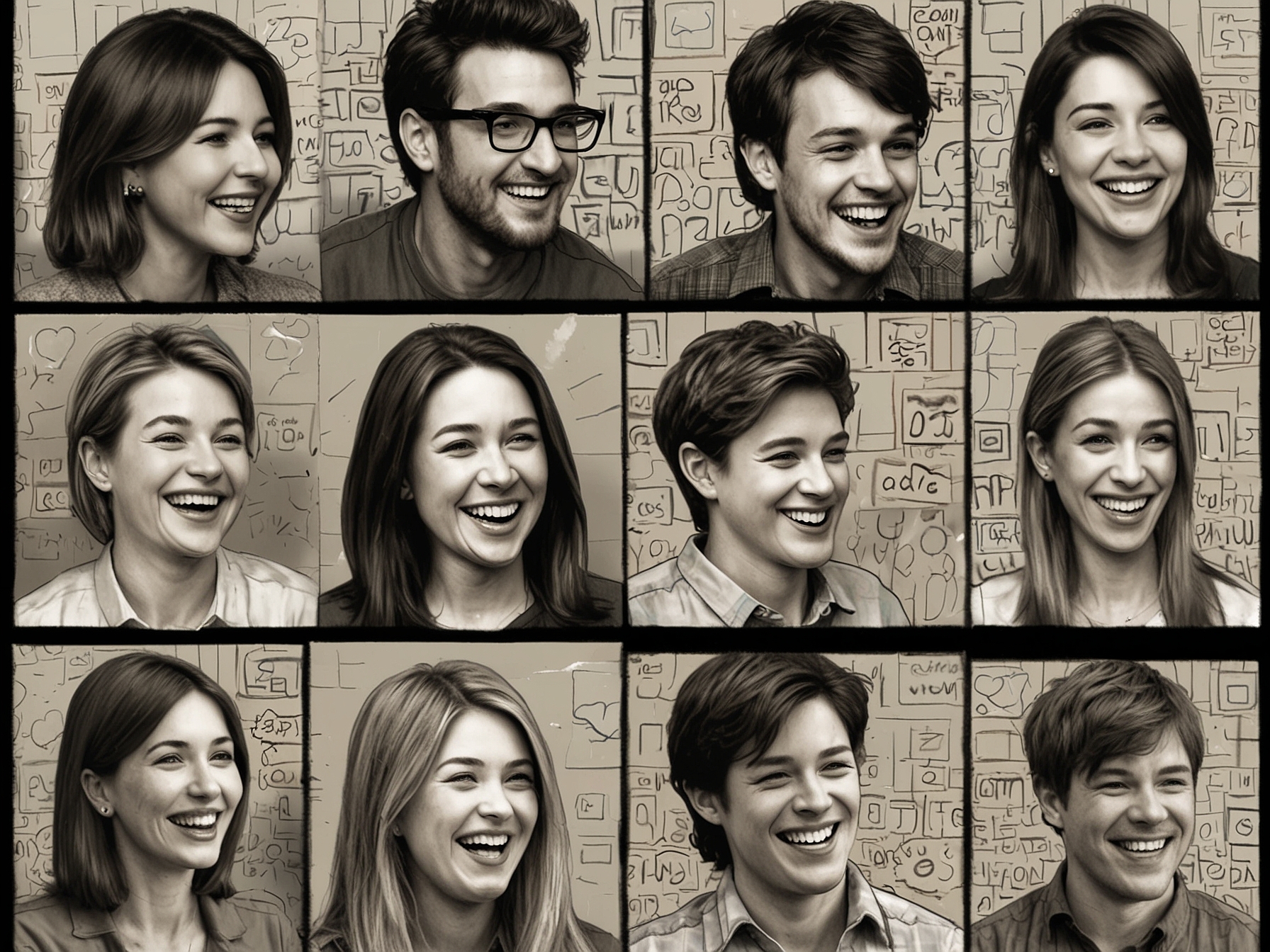 A montage of social media reactions from fans excitedly speculating about Sue and Dominic's relationship, highlighting the engagement and hopes from the audience.