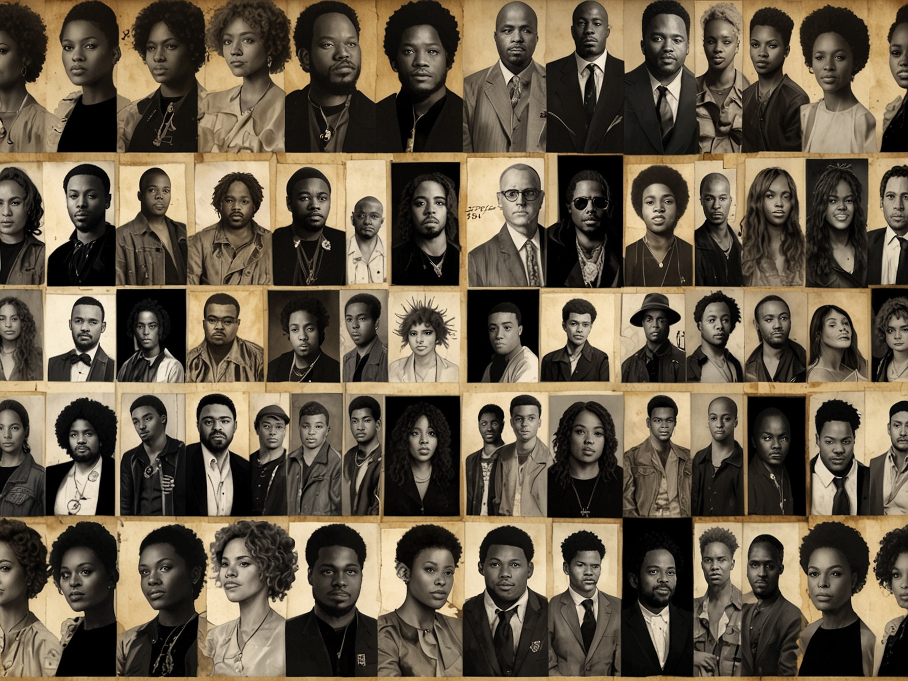 A collage of album covers of the 2025 Grammy nominees for Record of the Year, representing the diverse genres and stories in music today.