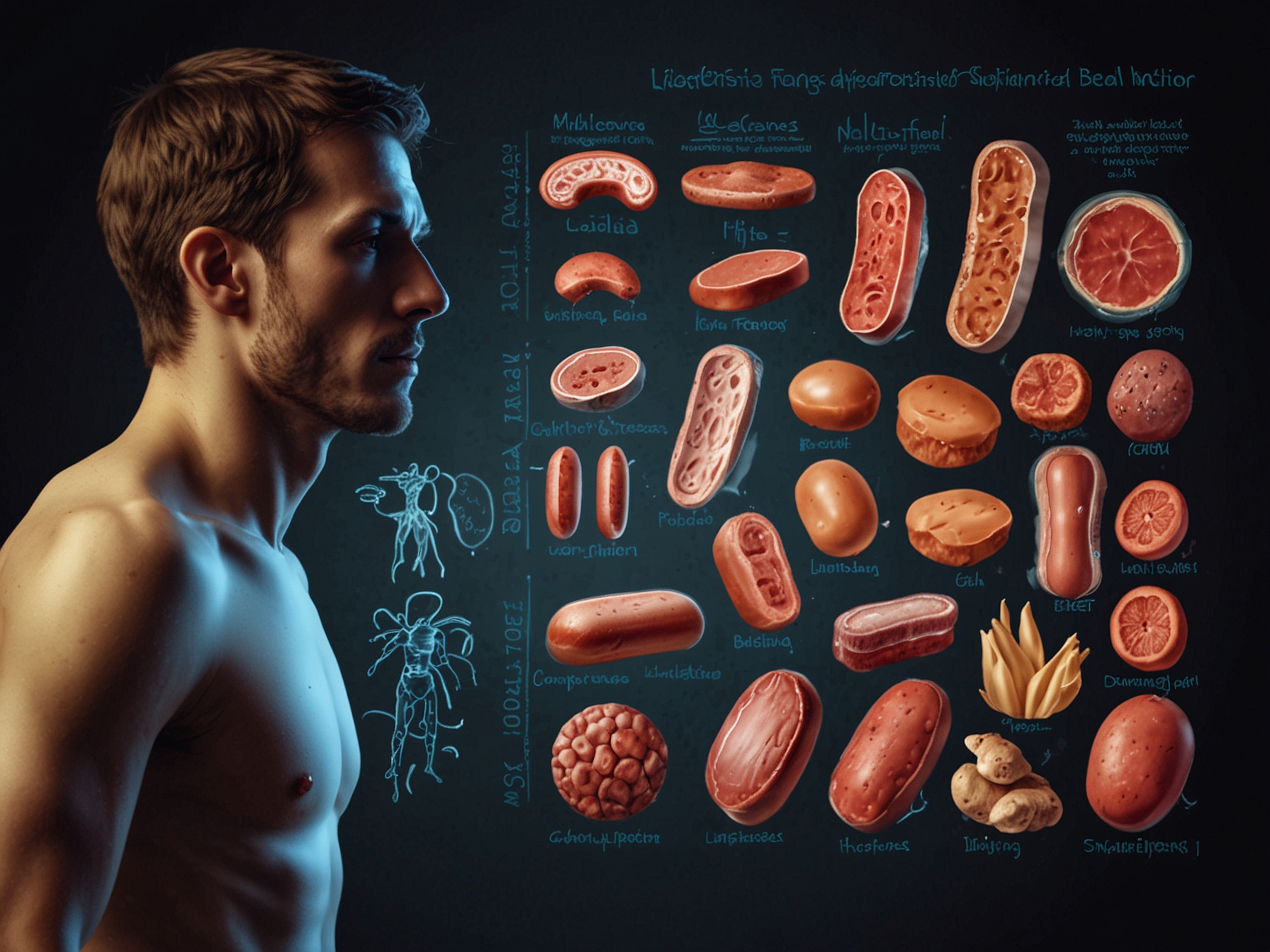 A graphic showing the symptoms of listeria infection, raising awareness about health risks associated with contaminated food products.
