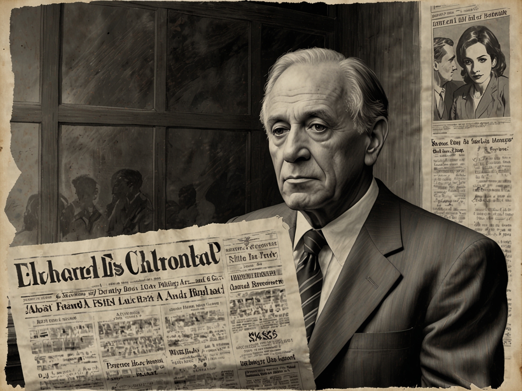 A newspaper headline about Howard Lorber's confession, illustrating the widespread media attention surrounding the scandal and public interest in the fallout.