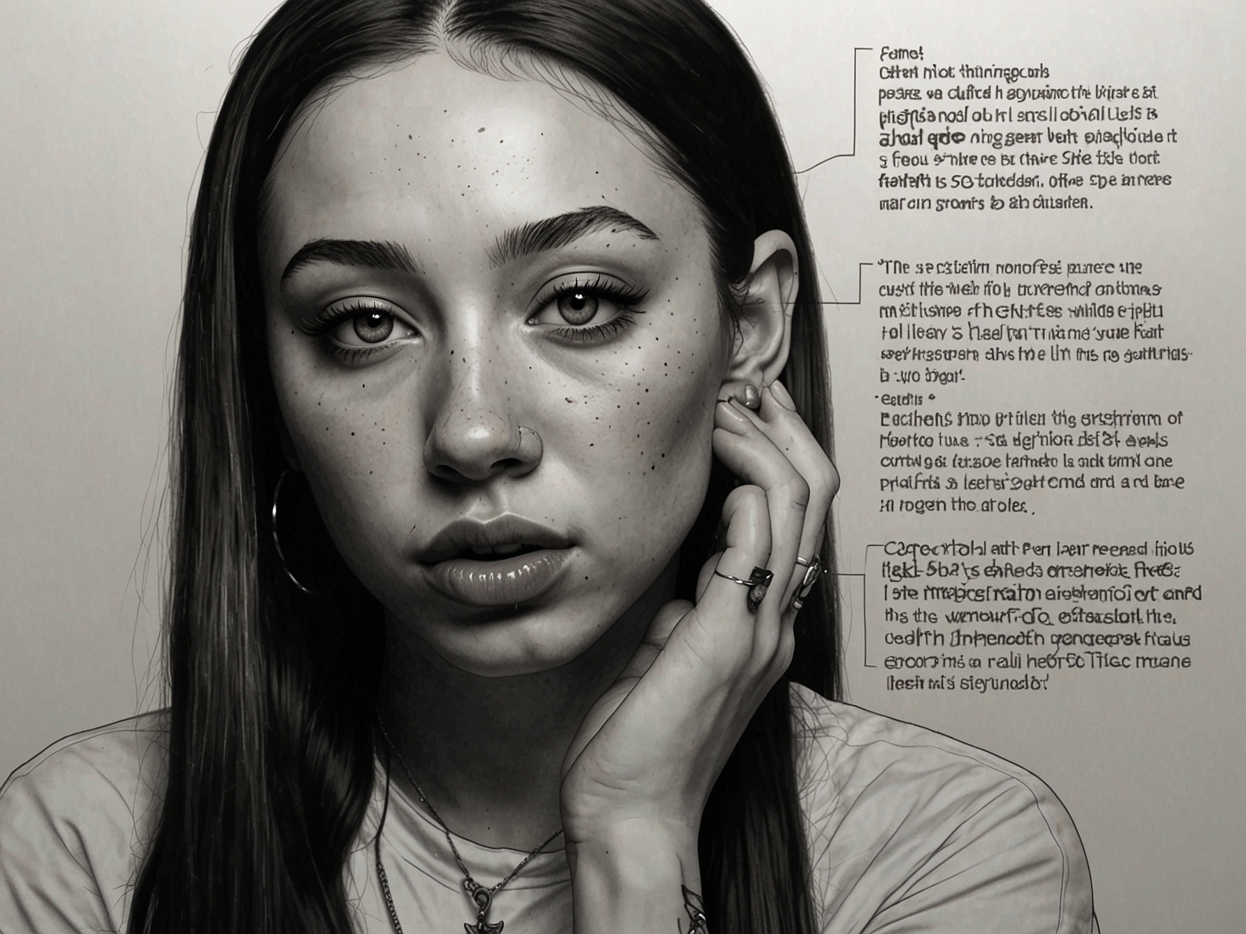 A close-up of a smartphone screen displaying Bhad Bhabie's heartfelt post about her health scare, showcasing the importance of sharing personal struggles.
