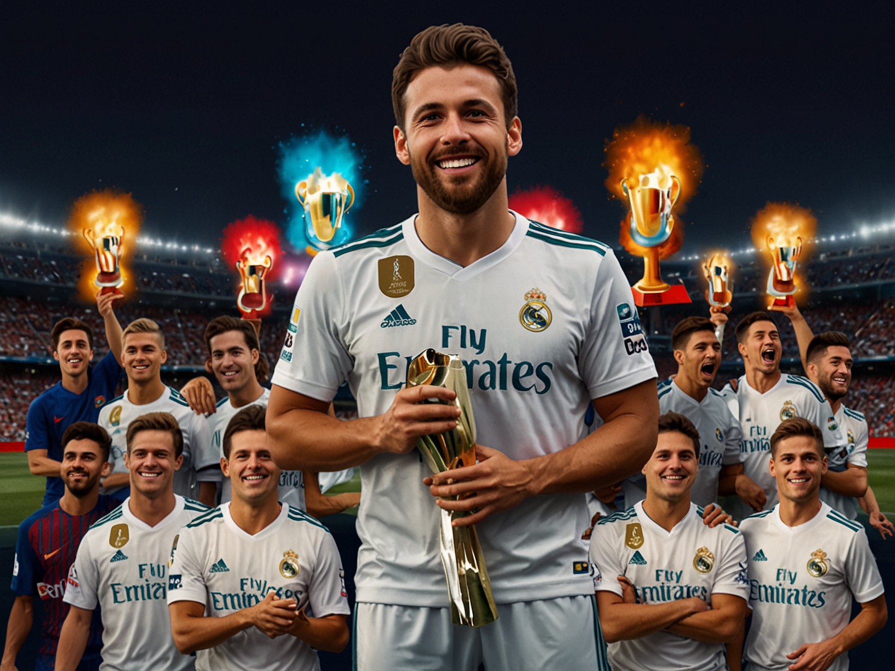 A social media post filled with memes and jokes created by Real Madrid fans, illustrating their triumph over Barcelona in a humorous and lighthearted way.