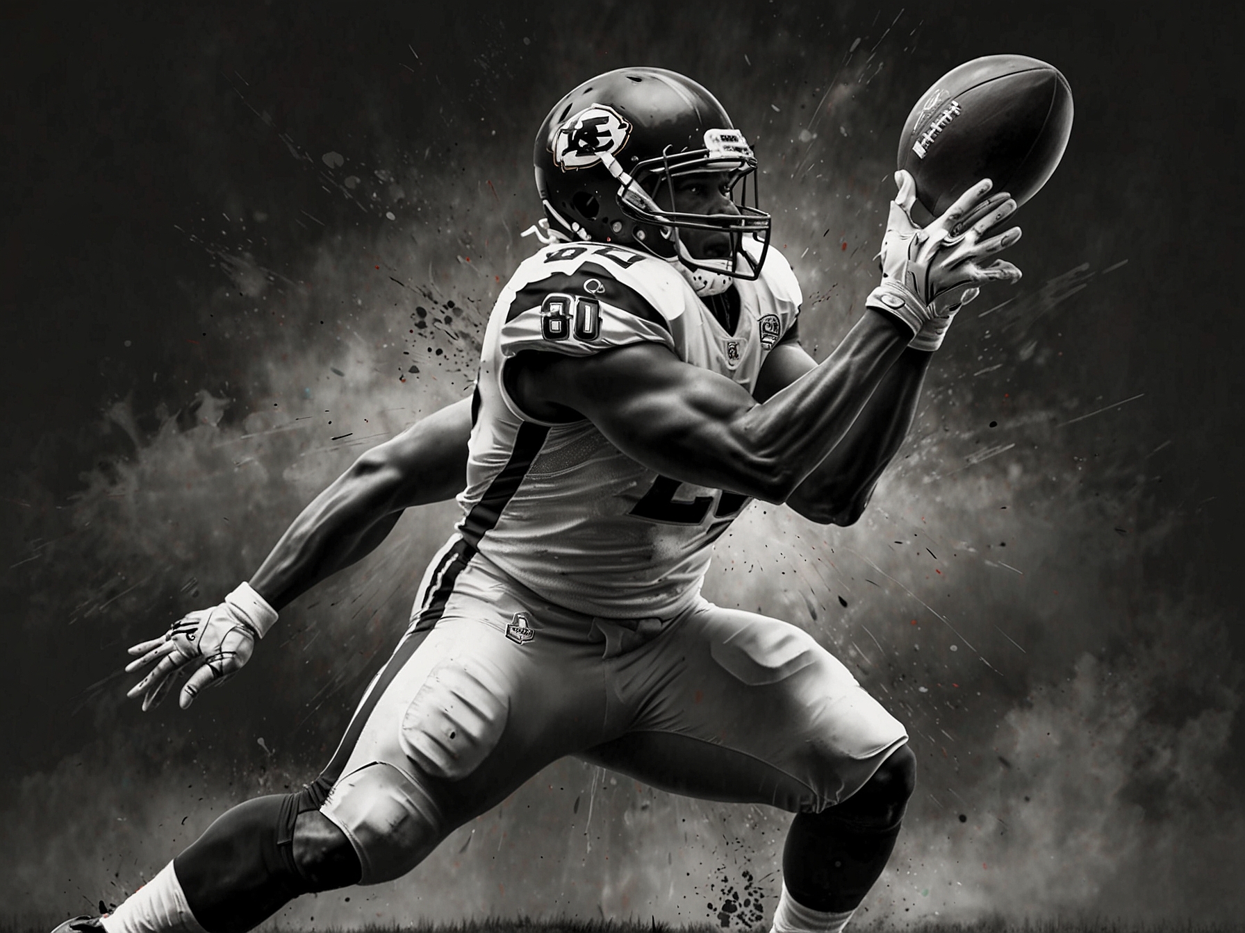 A close-up of the ball being blocked mid-air by a Chiefs player, depicting the extraordinary defensive play that changed the course of the game.