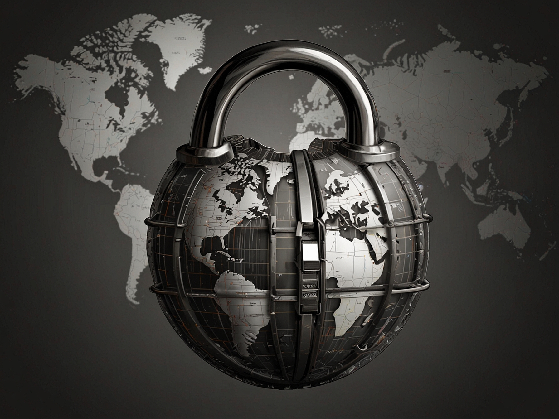 A visual representation of a locked padlock overlaying a globe, signifying internet privacy and the importance of VPNs for secure online communication.