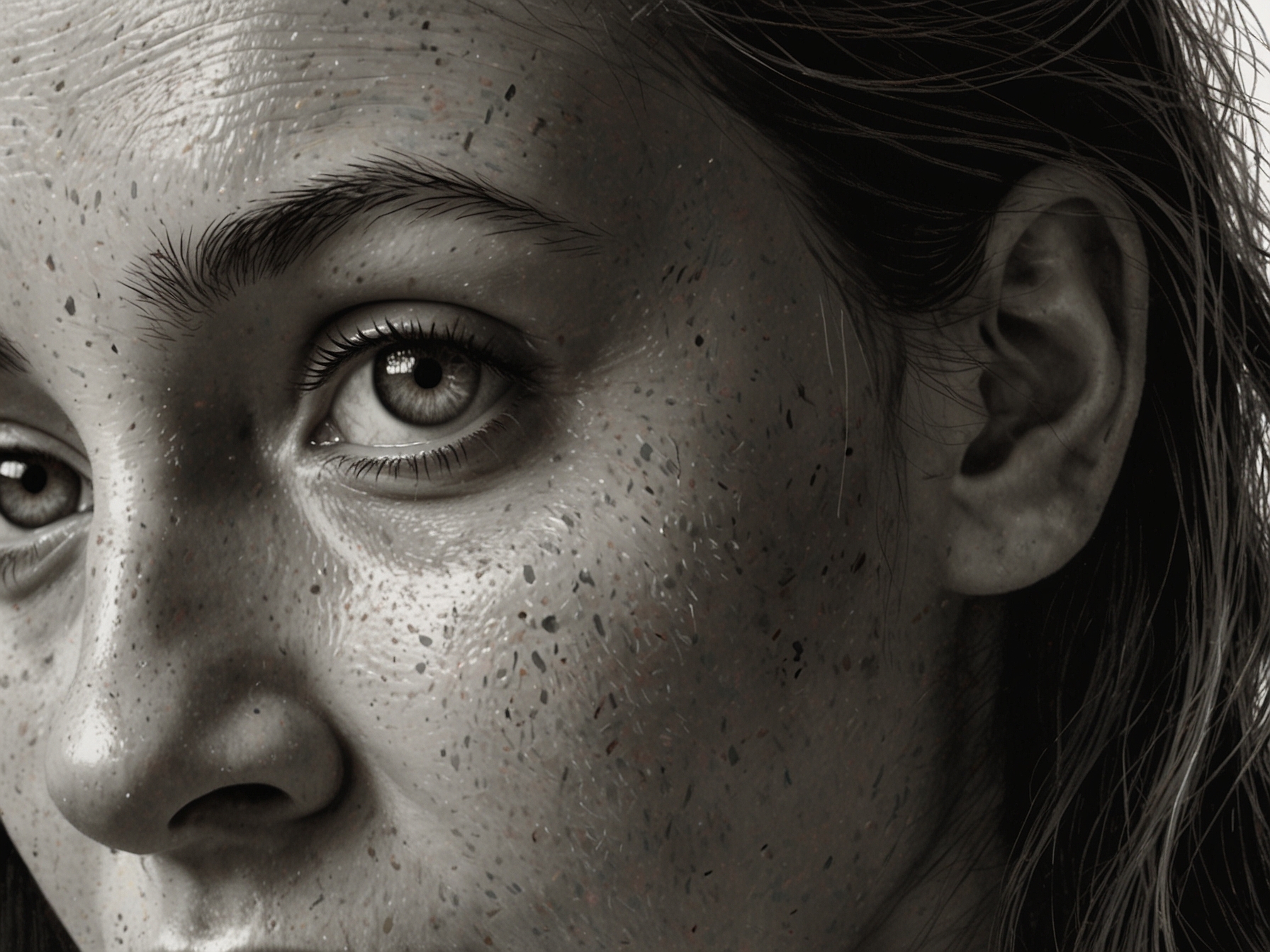 A close-up of a concerned mother's face, symbolizing the fears many parents have regarding the future and well-being of their young daughters.