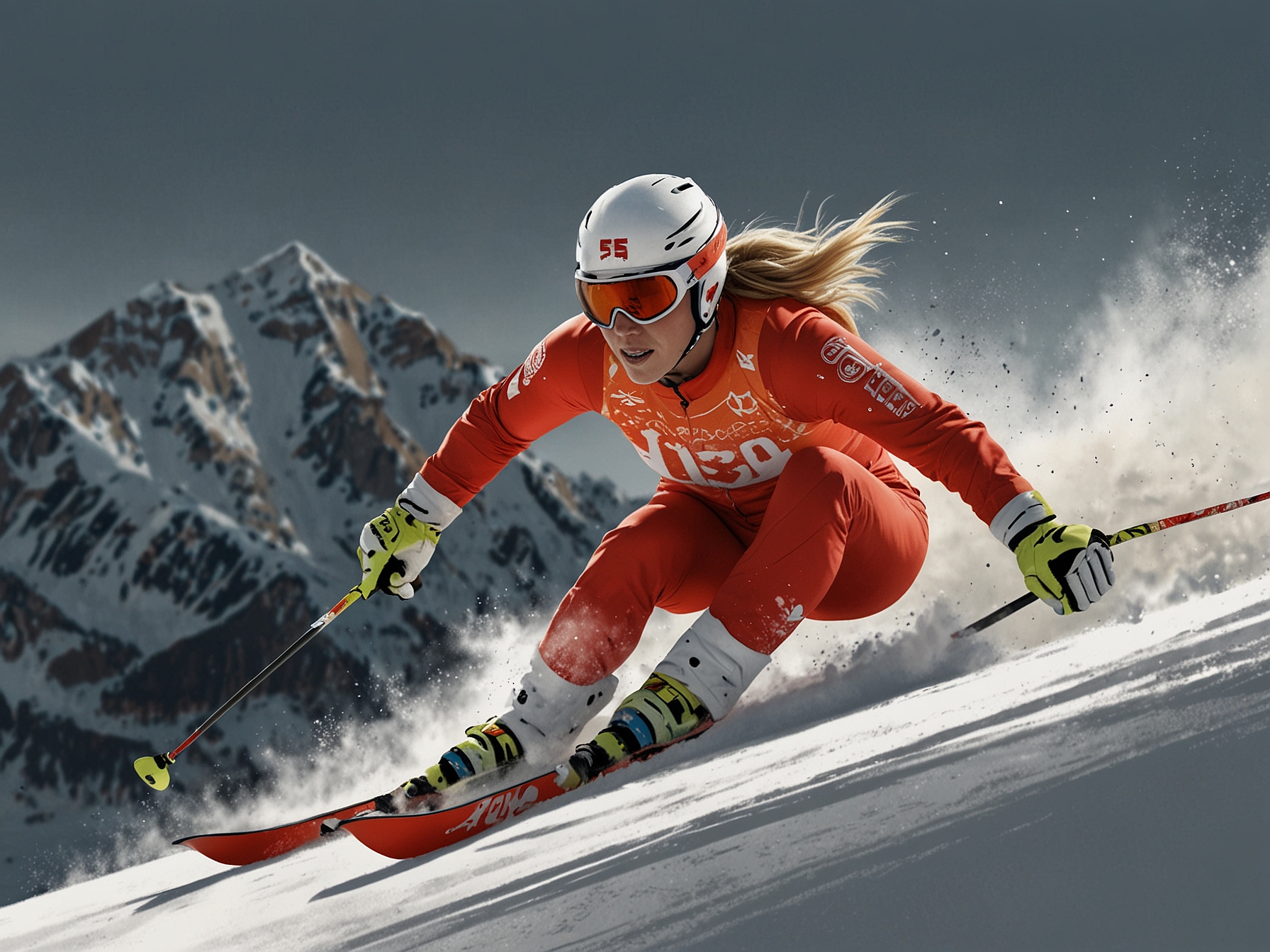 An emotional moment of Lindsey Vonn during her comeback training after knee surgery, reflecting her unwavering spirit and commitment to the sport as she prepares for her next challenge.