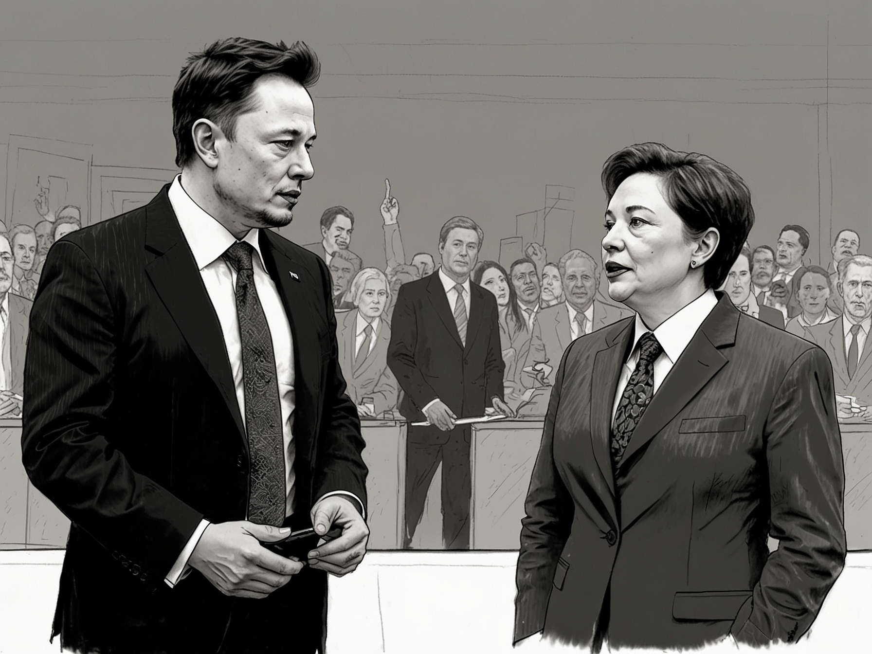 An intense moment captured at the G20 summit where Brazil's First Lady Janja Lula da Silva confronts Elon Musk, highlighting the growing tensions over social media regulation and misinformation.