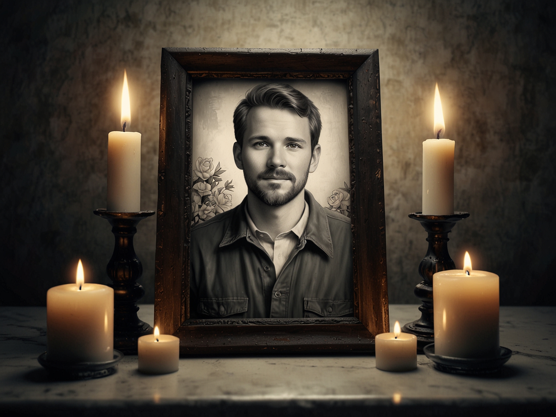 A serene landscape with soft lighting representing hope and reflection, accompanied by a heartfelt quote from one of Teal's tributes, emphasizing his enduring legacy.