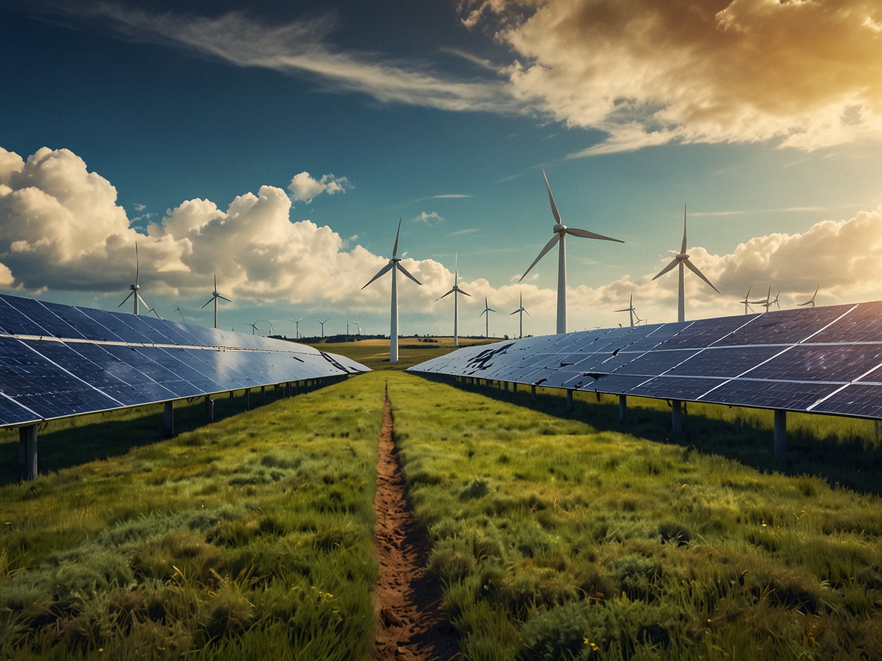 A diverse group of investors analyzing stock market trends on digital devices, representing the engagement of retail investors with the NTPC Green Energy IPO amid the broader renewable energy sector momentum.