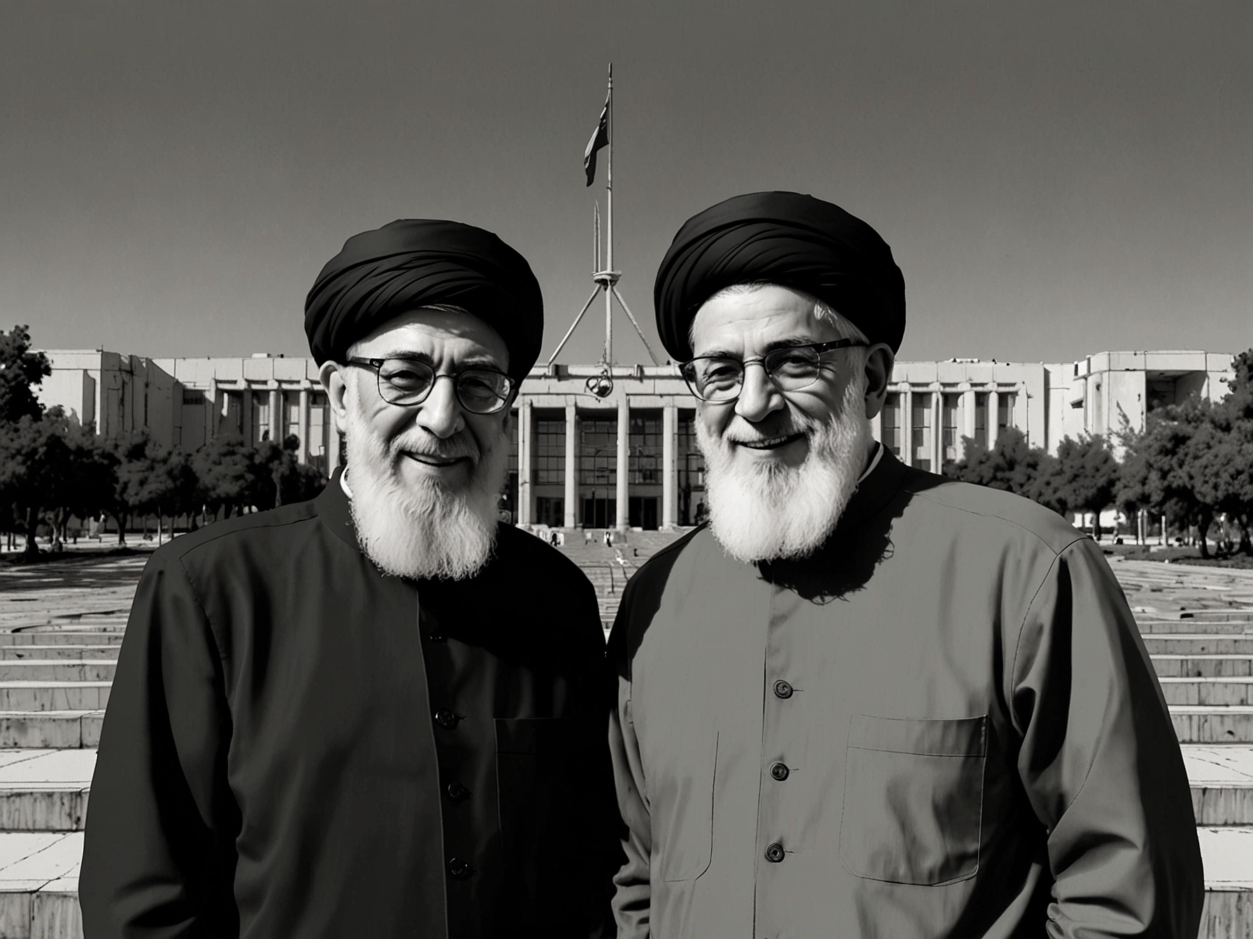 A tense meeting room scene where Assembly of Experts members are rumored to discuss Khamenei's succession, underscoring the internal political pressures within Iran.