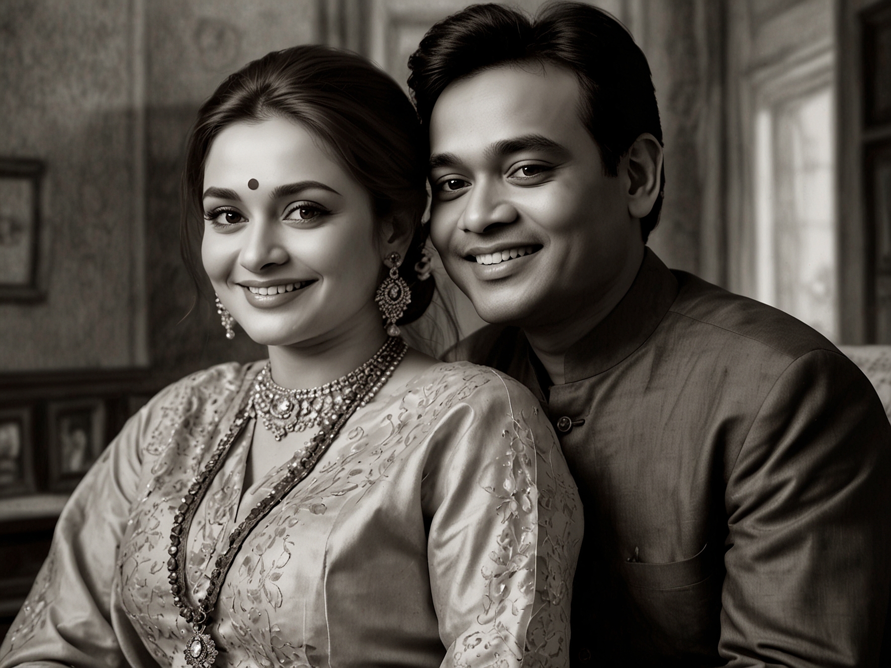 A symbolic illustration representing the end of a relationship, with two intertwined musical notes fading apart, reflecting A.R. Rahman's connection with music and personal experiences.