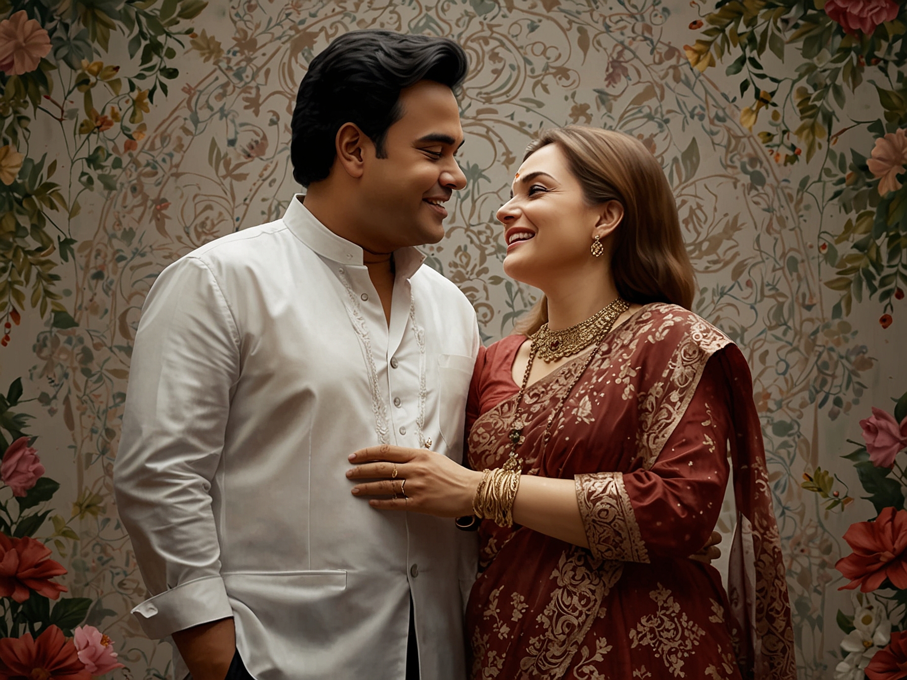 A close-up of AR Rahman with his children, Ameen and Khatija, reflecting a moment of unity and strength amidst challenging family news, conveying the personal impact of fame.