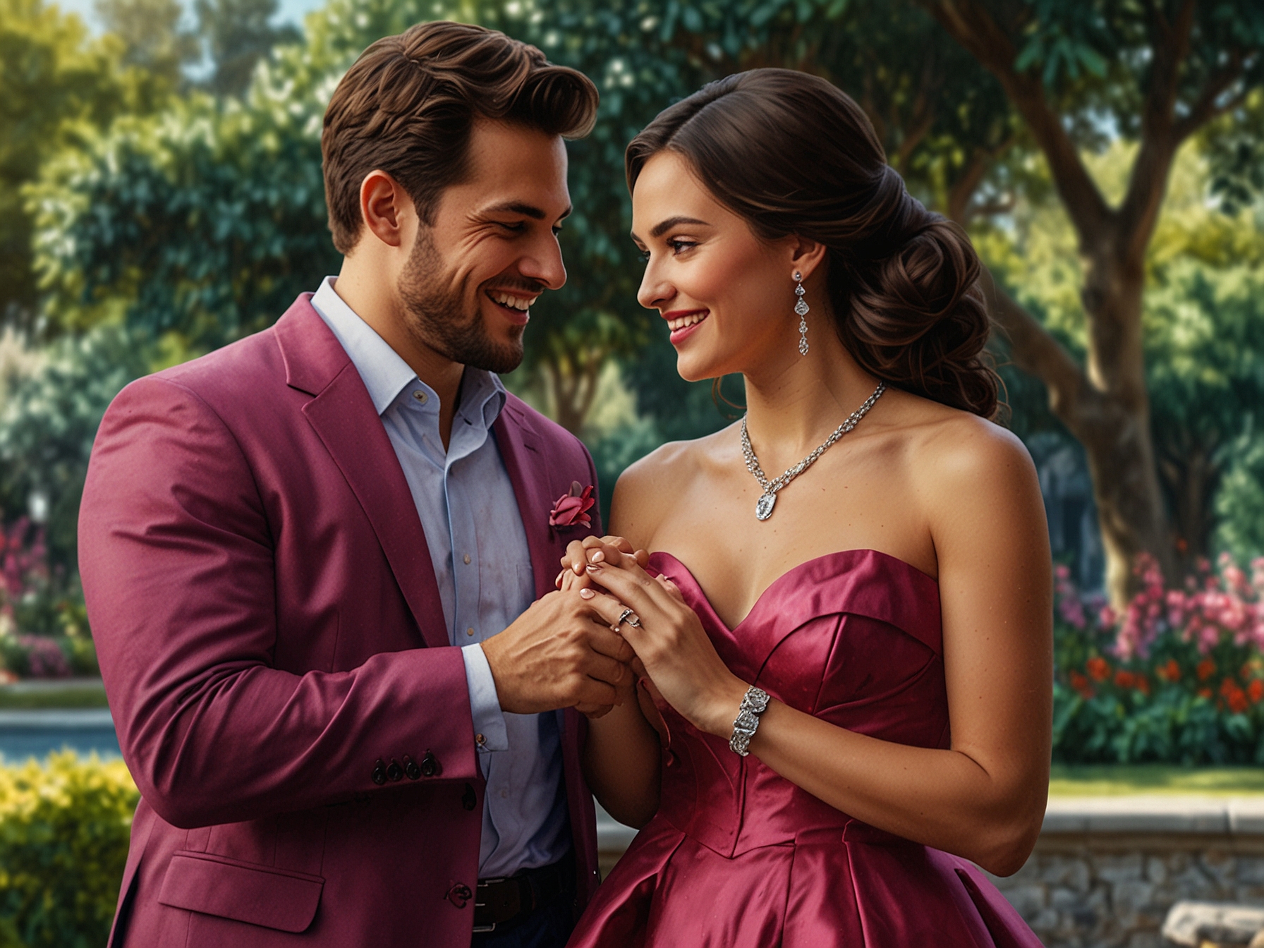 A close-up of Karely's engagement ring, glinting in the sunlight, encapsulating a moment of joy and celebration in her unconventional journey of love and motherhood.