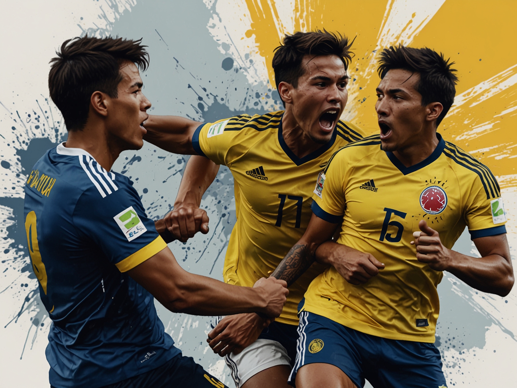 The Metropolitano Stadium filled with passionate fans, displaying flags and banners, illustrating the electric atmosphere as Colombia fought for a crucial win in the World Cup qualifiers.