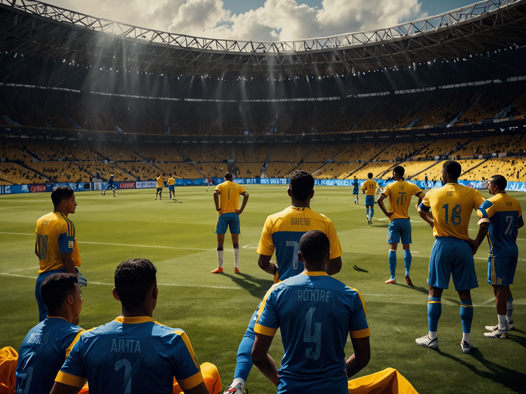 Coach Néstor Lorenzo strategizes with his team during a training session, focusing on preparing substitutes to fill the gaps left by injured stars ahead of the critical match.