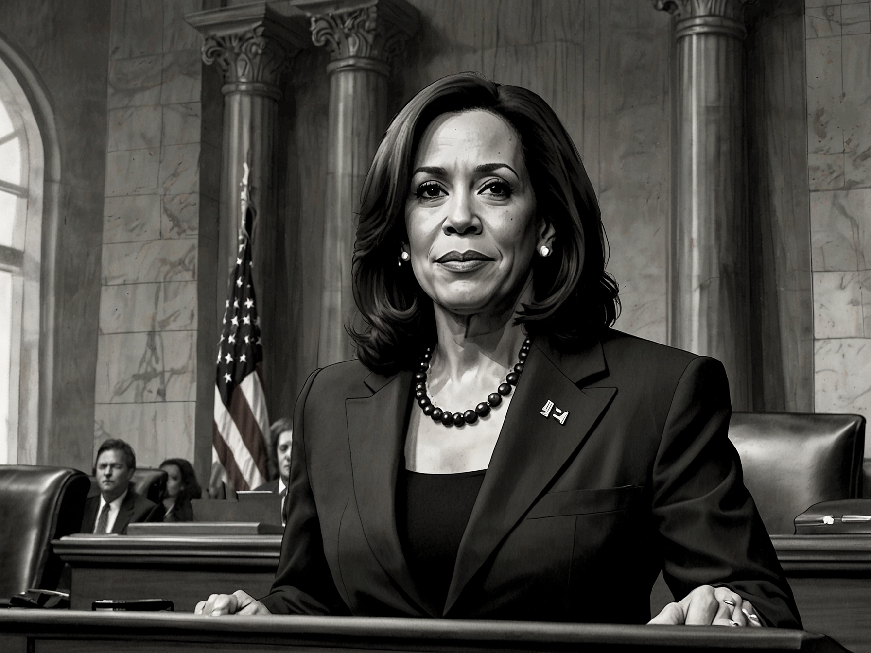 A split image featuring President Biden discussing judicial confirmations with Kamala Harris, emphasizing their collaboration during a pivotal moment in their administration.