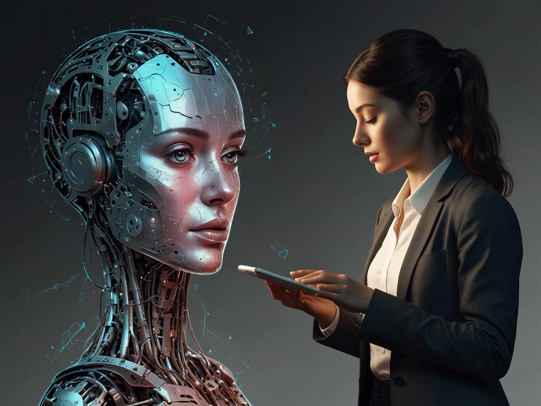A visual of a brainstorming scene where sketches evolve into detailed art, showcasing the innovative capabilities of Google Keep and Gemini AI.