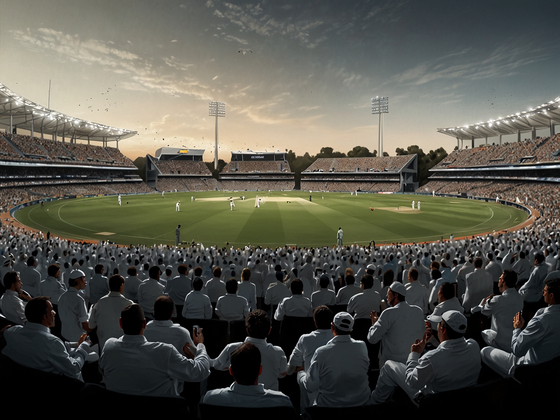 Sanjay Manjrekar discussing cricket strategies with fans, illustrating the passionate debates around team selection and cricket history leading up to the match.