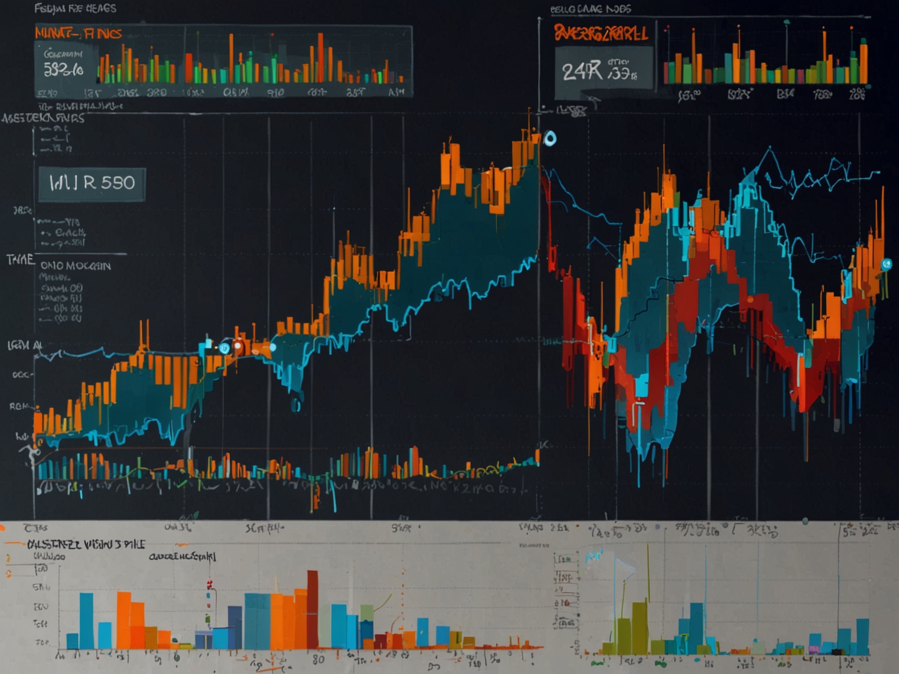 An infographic presenting TCS's recent share price trends, market capitalization, and analyst recommendations, set against a dynamic financial market backdrop.
