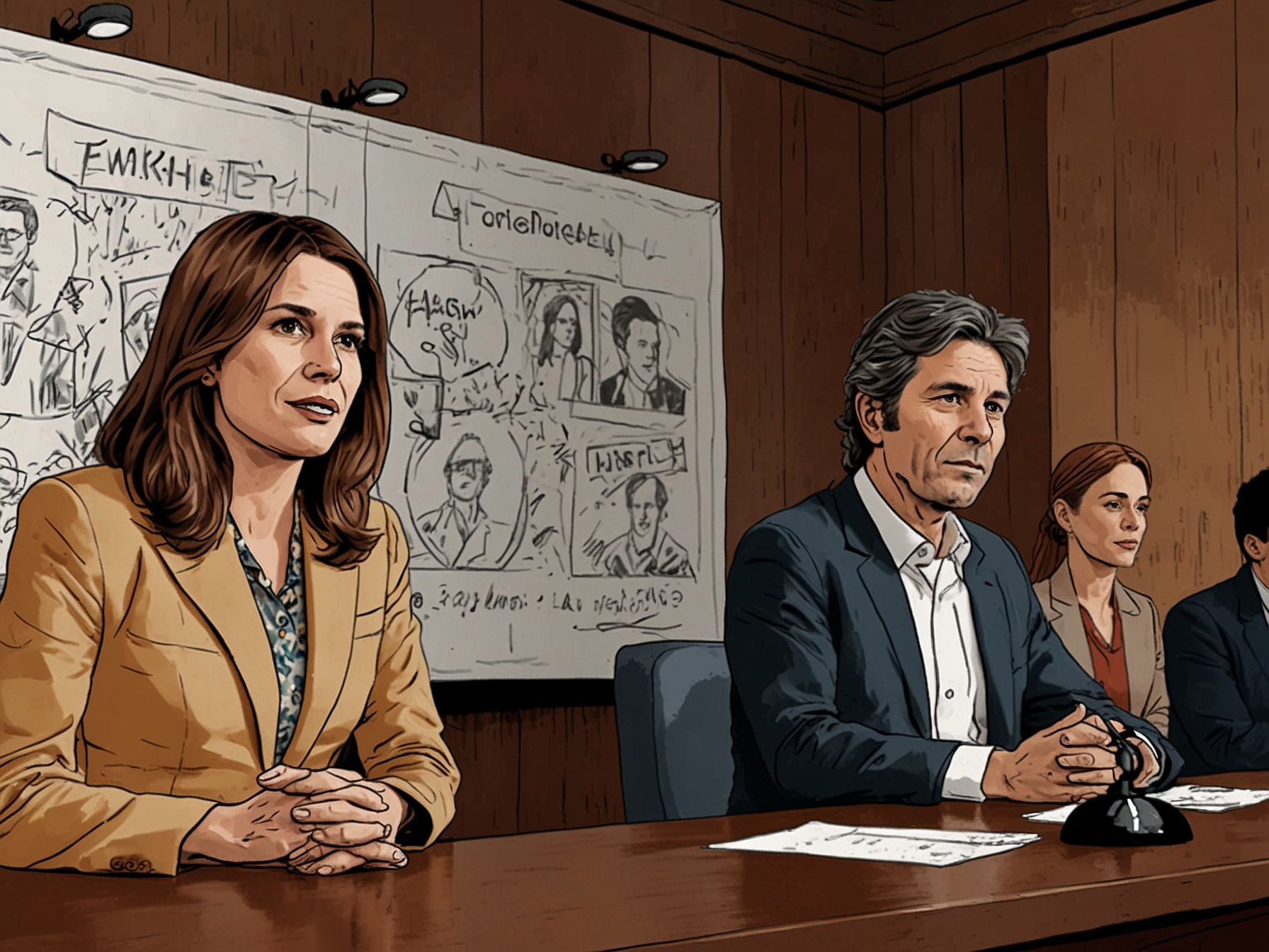 A split image showing Milei and Villarruel separately engaged in different political activities, reflecting their growing distance and contrasting approaches in governance.