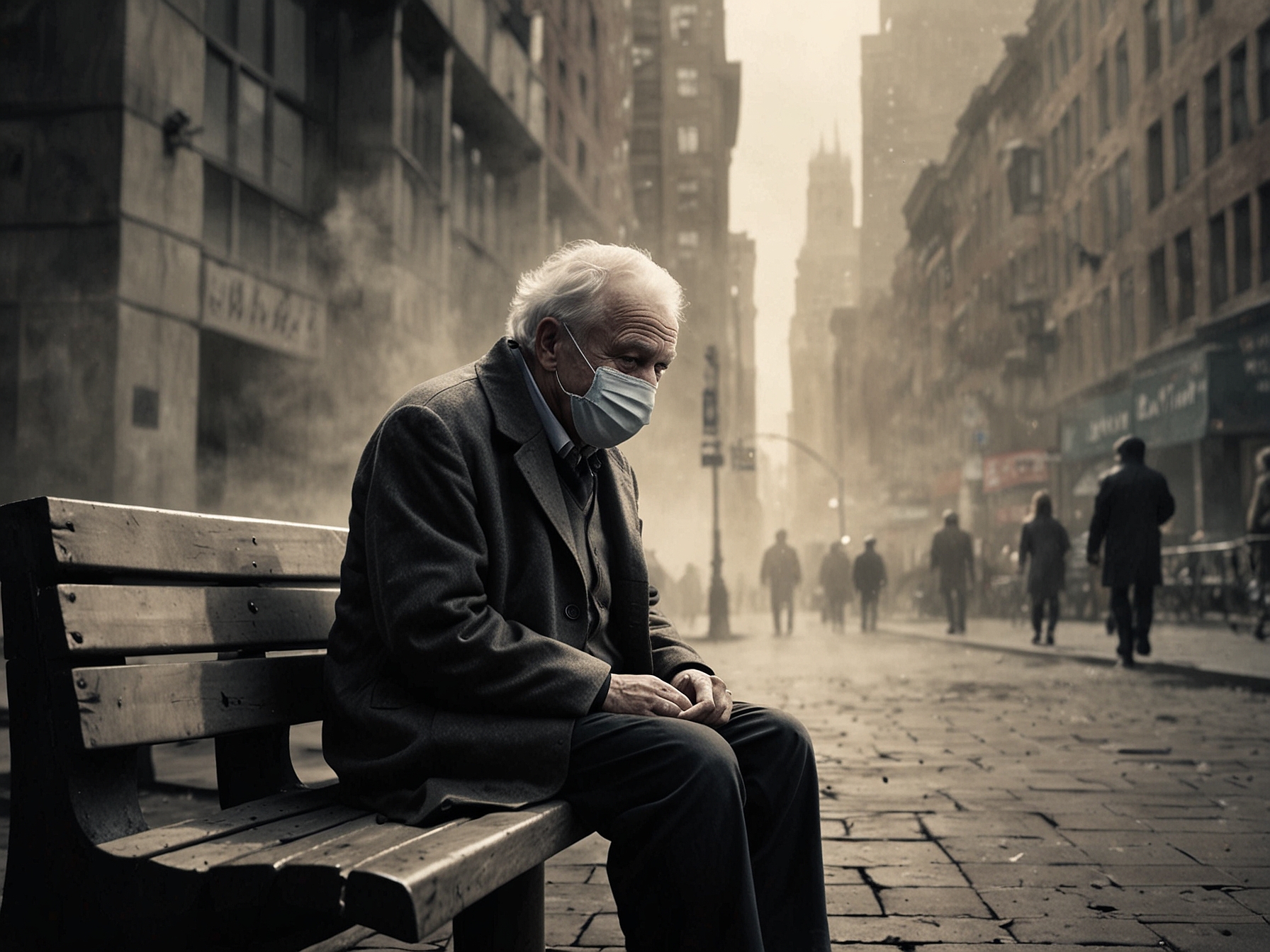 A doctor in a pollution clinic examines a patient, illustrating the urgent need for medical attention and the rising cases of respiratory illnesses in Delhi.