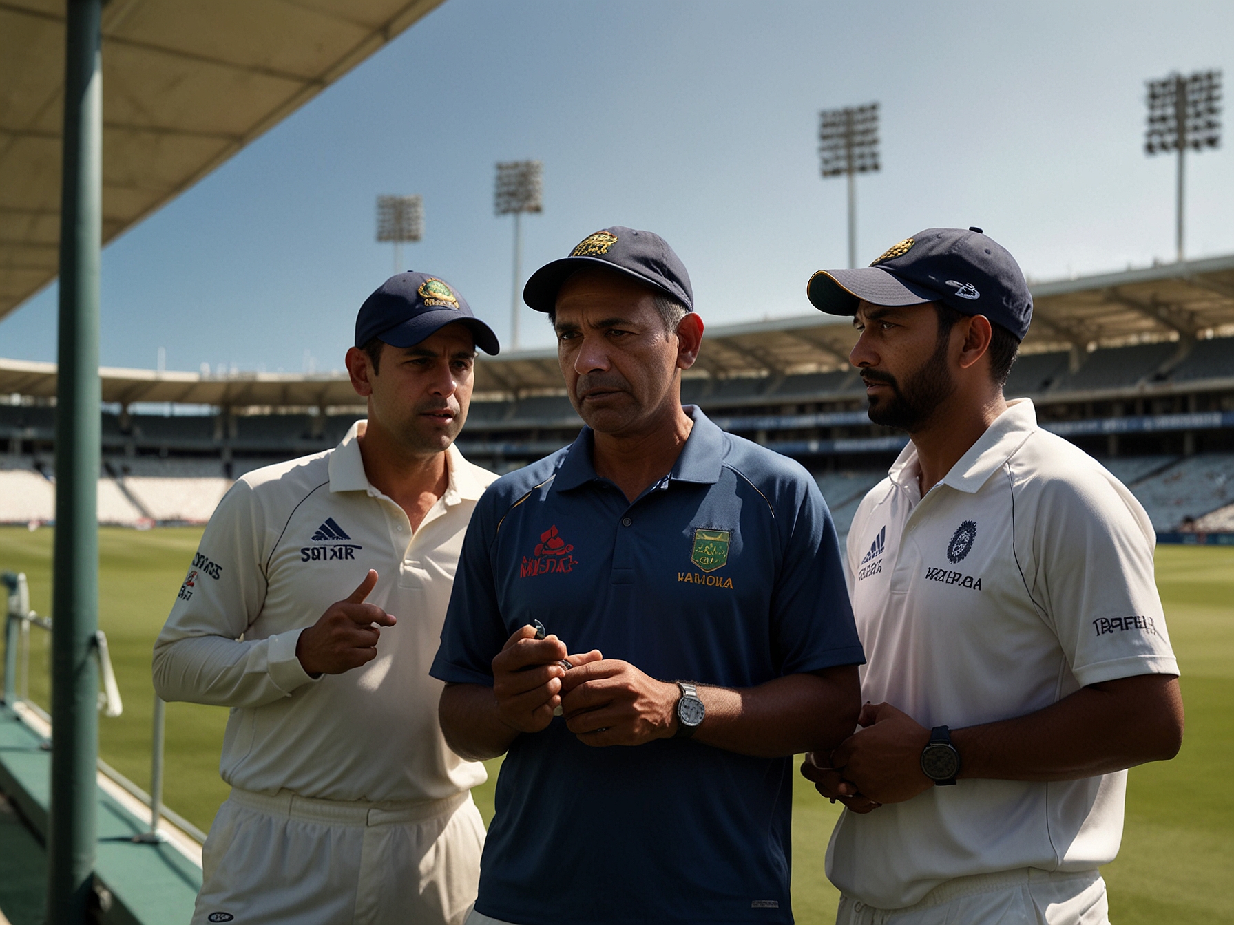 A packed stadium at Perth with a roaring Australian crowd, evoking the challenging environment India will face in the Test series among famous cricketing rivalries.