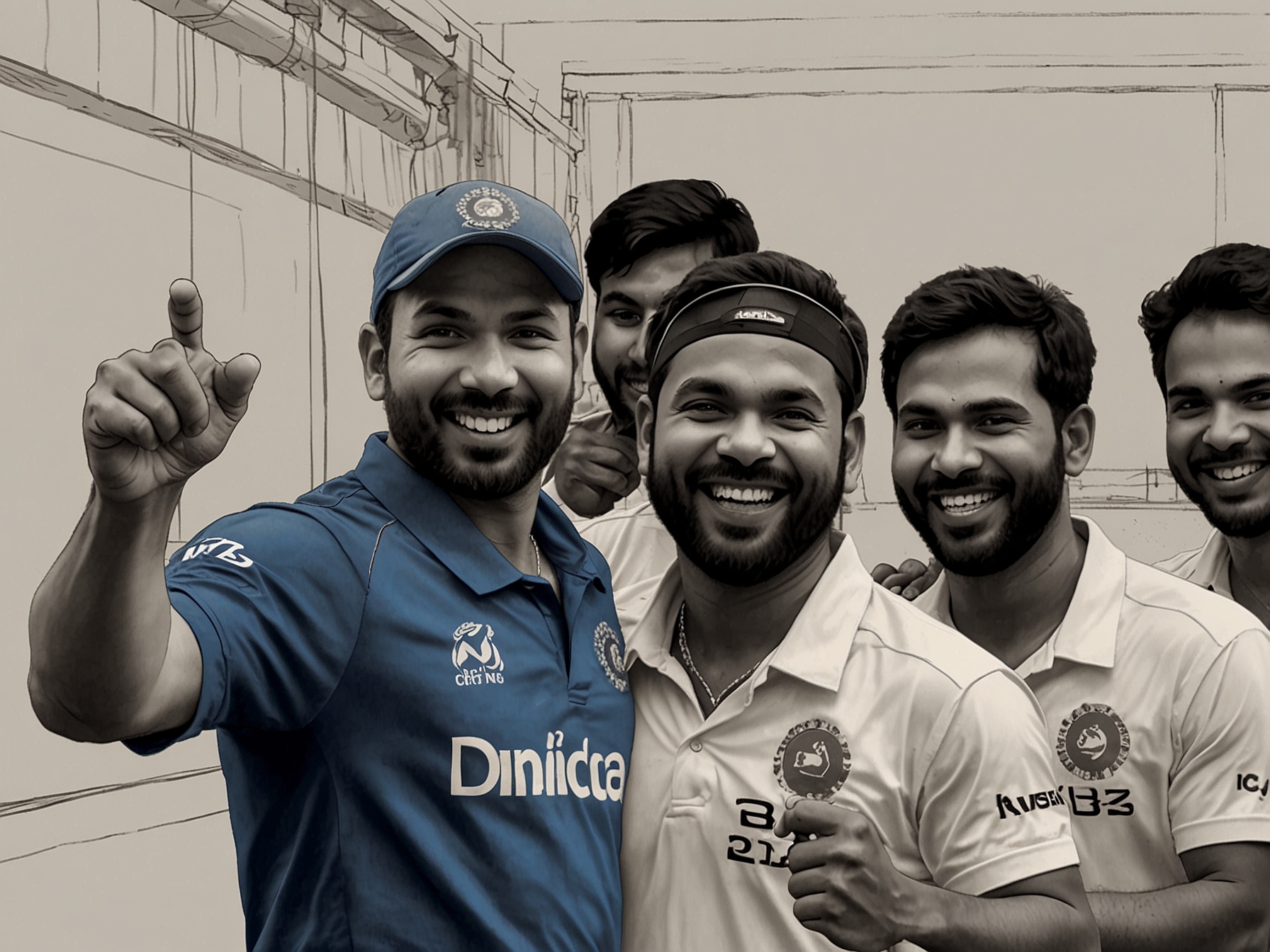 An intense practice session of the Indian cricket team with visible focus on players, showcasing the pressure and preparations as they get ready for the Border-Gavaskar Trophy.
