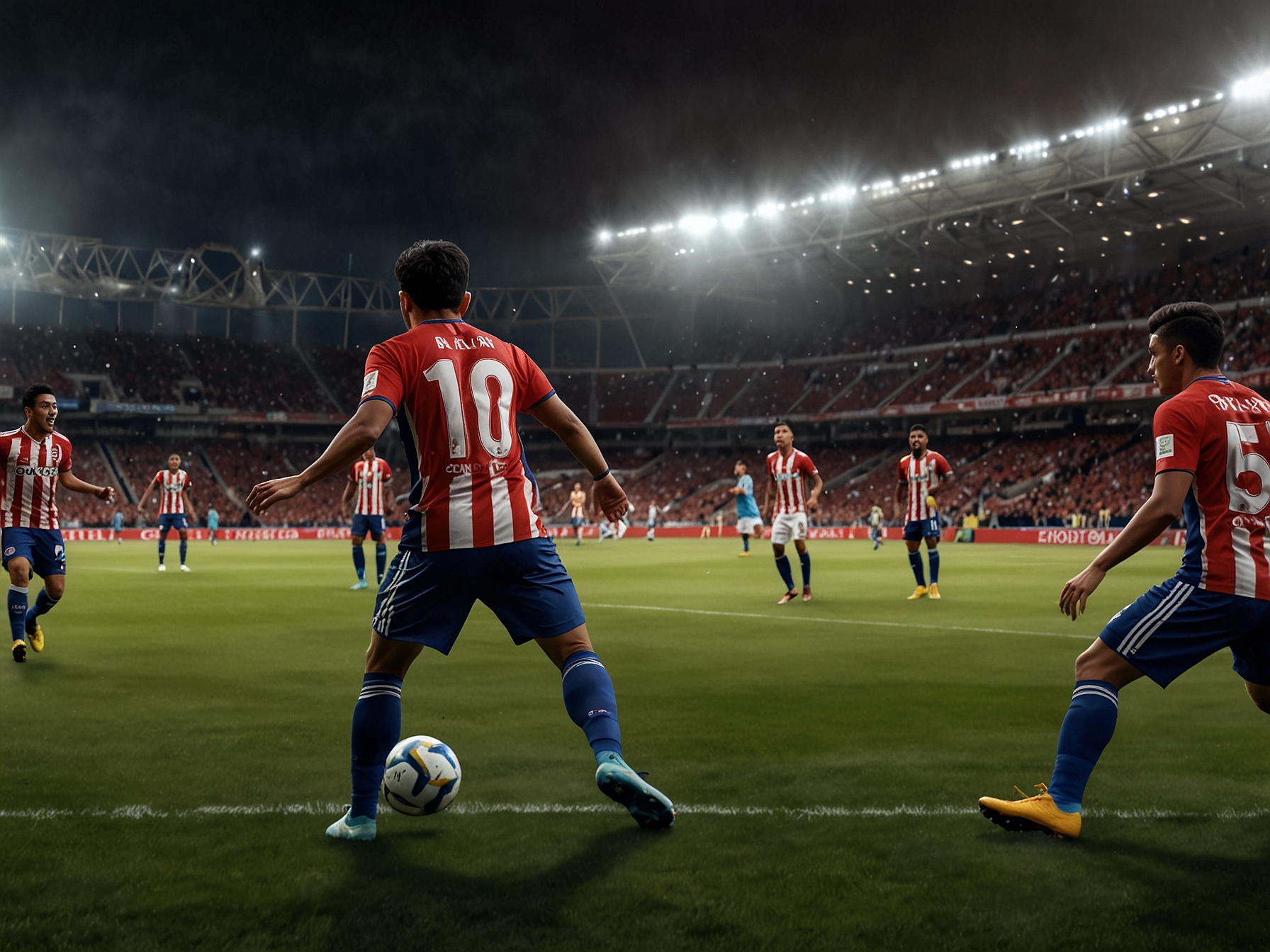 Chivas' player, Fernando ‘Pollo’ Briseño, looking distraught after receiving a red card, a defining moment that altered the course of the match against Atlas.