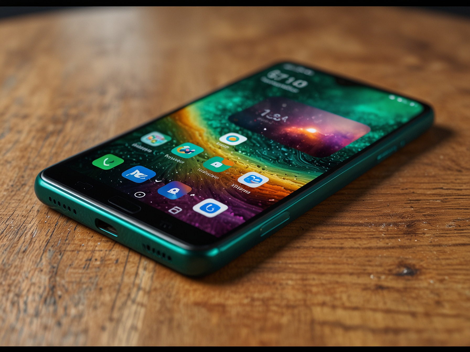 A close-up shot of the Vivo Y300's dual-camera setup, focusing on the 50MP main camera and the 32MP front camera, emphasizing their capabilities for high-quality photography.