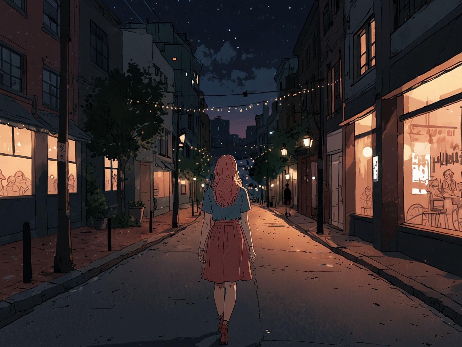 A close-up shot of Rosé's contemplative expression as she gazes at the lights of Seoul, reflecting the emotional depth and vulnerability in her lyrics.
