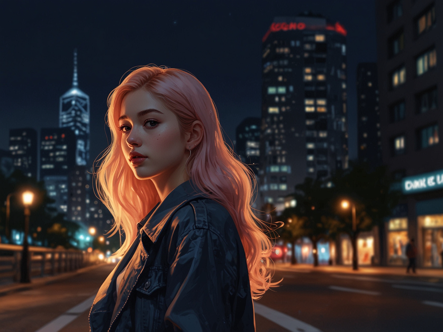The iconic Jamsugyo Bridge in Seoul, illuminated at night, symbolizing desire and beauty, complements Rosé's intimate portrayal of love in her music video.
