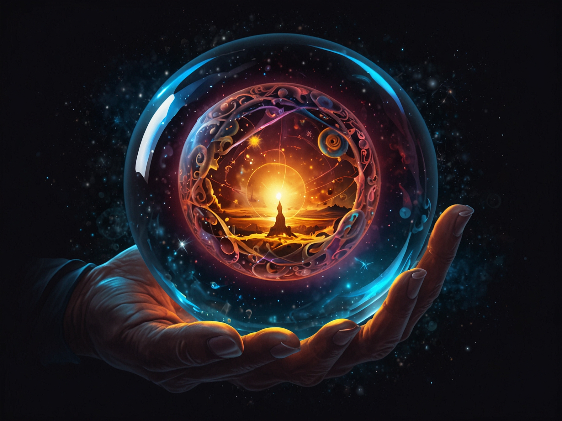Illustration of various zodiac symbols surrounded by gold coins and shining stars, reflecting the wealth and opportunities predicted for 2025 by Baba Vanga.