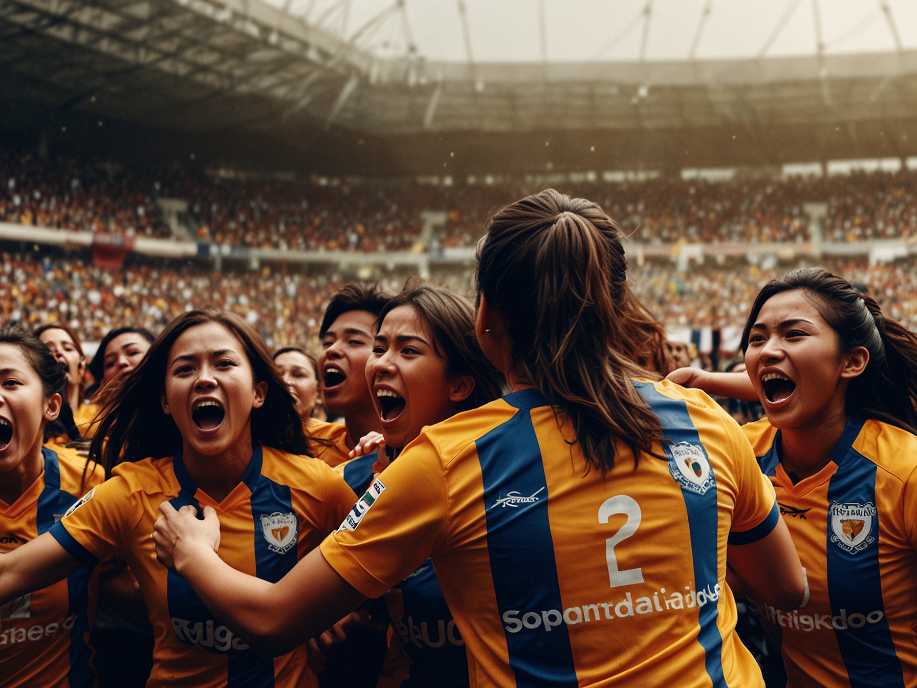 An action-packed image illustrating the Regio Classic rivalry, with the crowd roaring and players from both teams demonstrating sportsmanship and determination in a crucial match.