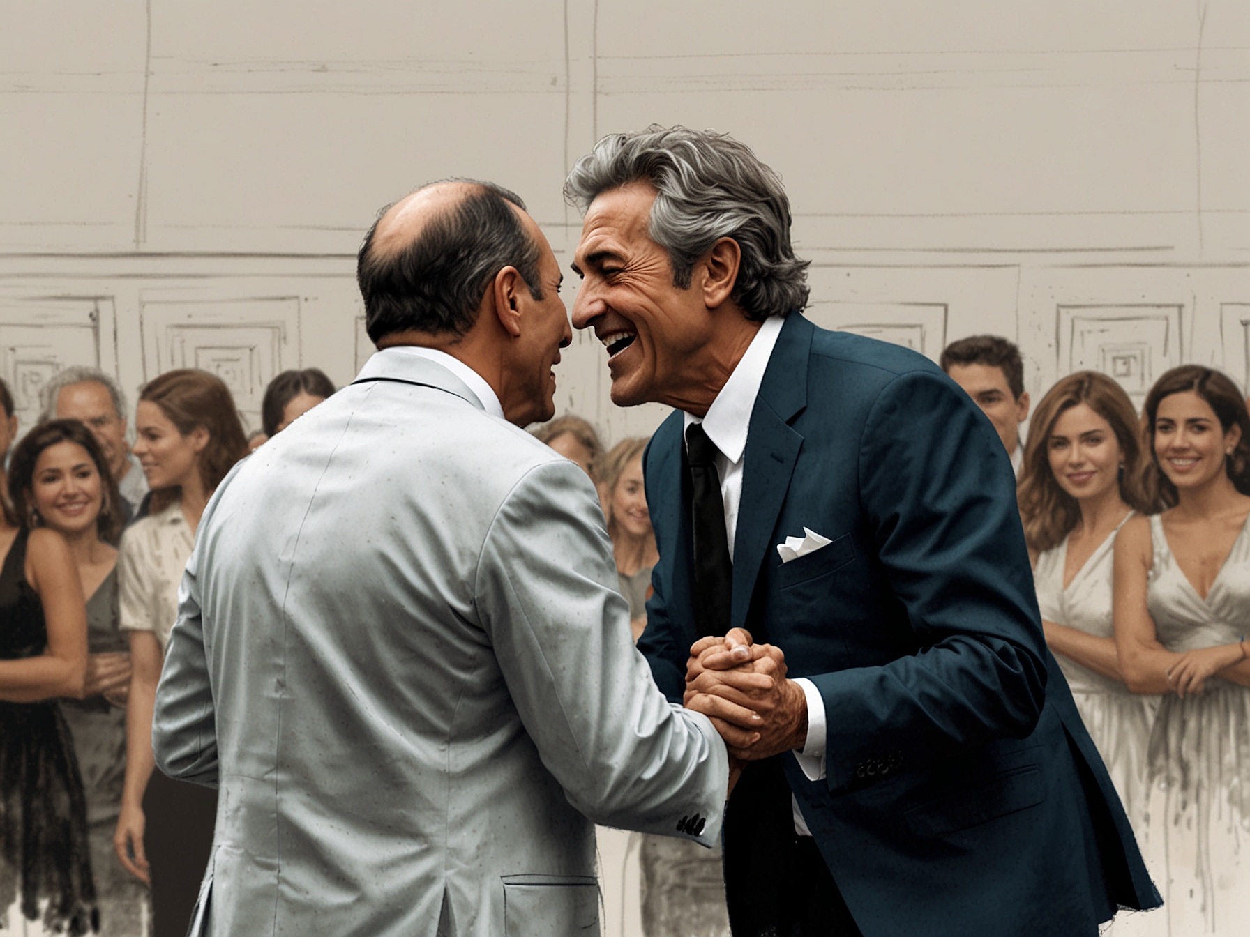 A touching moment at the 'Martín Fierro' awards in Miami, where Martín Cárcamo passionately remembers Felipe Camiroaga, showcasing camaraderie and emotion among nominees.