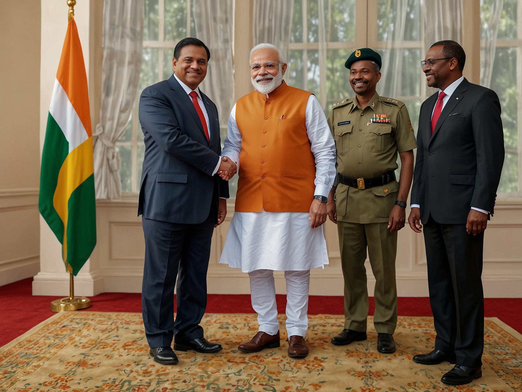 A visual representation of the 3E's framework (Economy, Education, Energy), illustrating potential areas for India and Guyana's future collaboration through shared values.