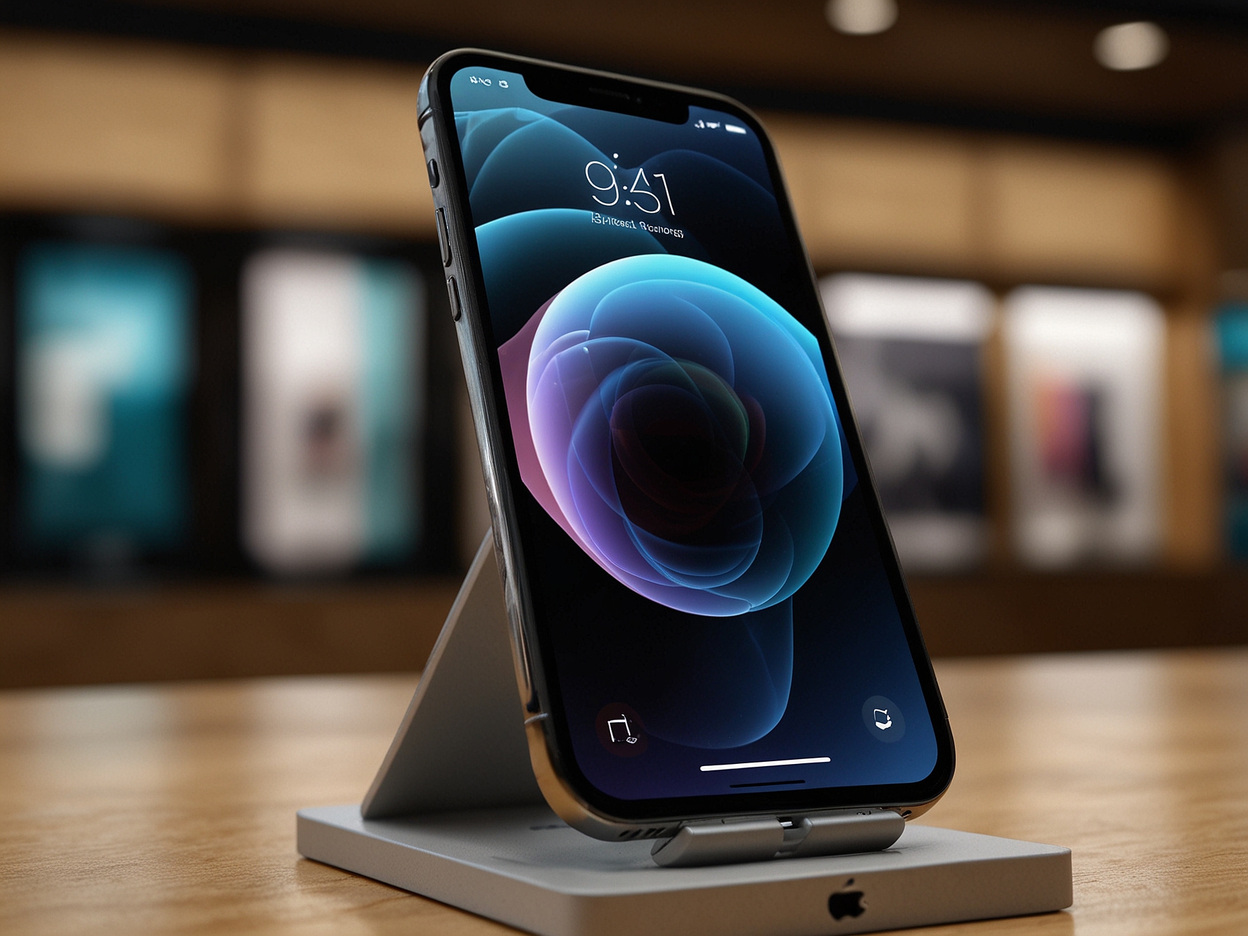 A visual representation of the promotional price tag of ₹1,15,900 on the iPhone 15 Pro Max, capturing the excitement of a smartphone sale at a retail or online store.
