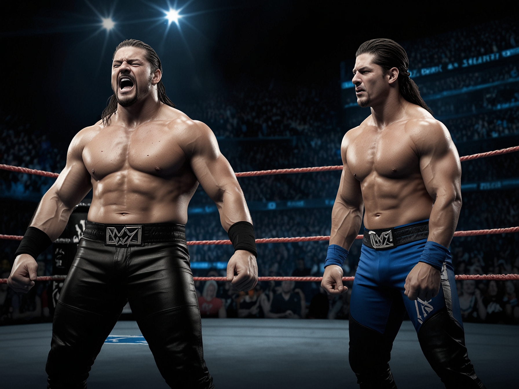 A dynamic collage showcasing the thrilling moments from WWE SmackDown, featuring Michin in action against Piper Niven, Shinsuke Nakamura executing his signature Kinshasa, and Cody Rhodes celebrating his title defense, emphasizing the anticipation for Survivor Series.