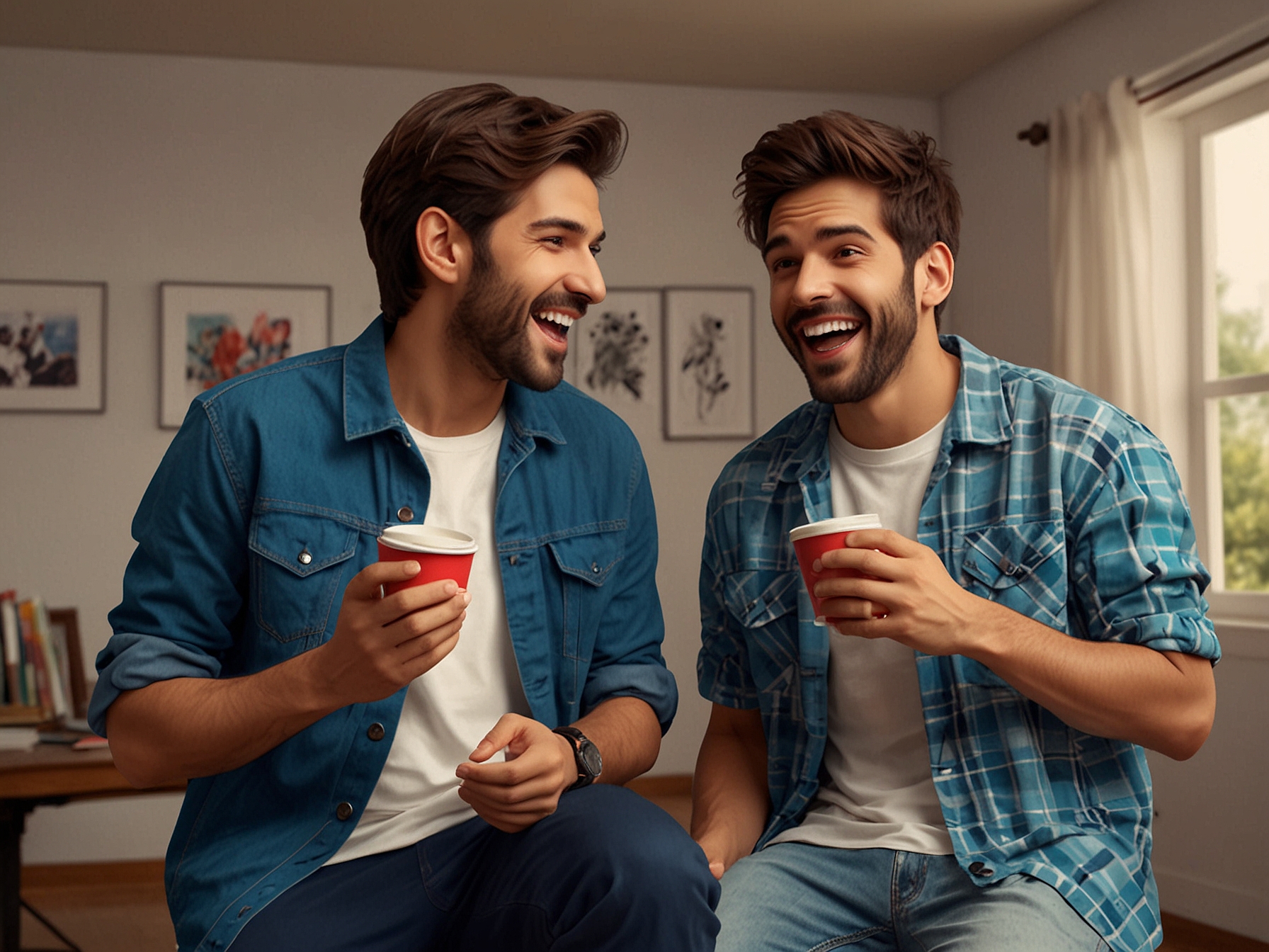 A snapshot capturing the light-hearted teasing between Kartik Aaryan and MrBeast, emphasizing their chemistry and the unique fusion of their entertainment styles that appealed to a global audience.