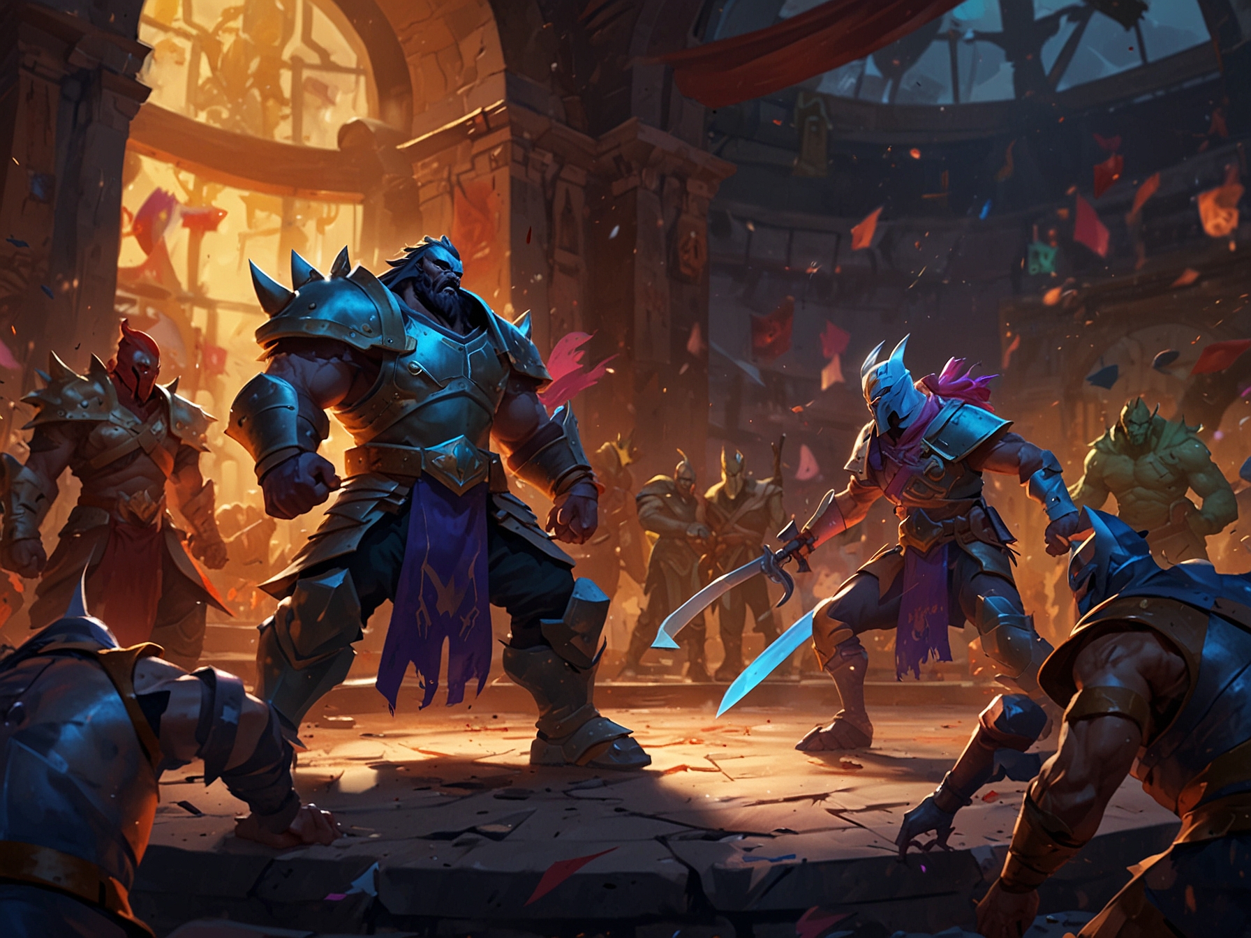 A strategic layout of player champions and Shadow Items in Teamfight Tactics, illustrating the importance of team positioning and item effects in the pursuit of victory.