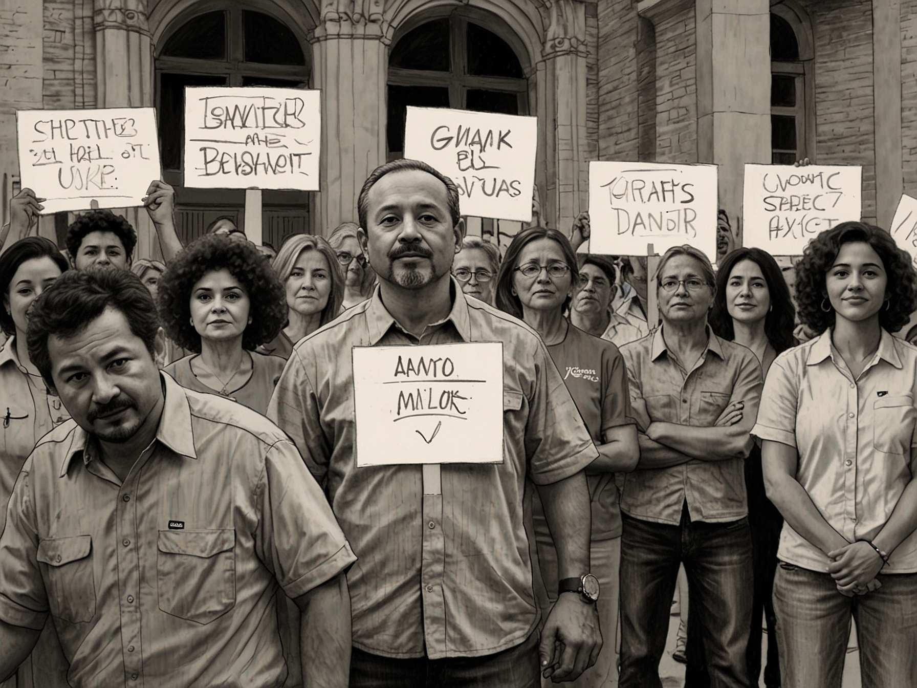 A close-up of Javier Vega sharing his message on social media, illustrating his calm demeanor and sincere expression as he addresses the importance of democracy after his election defeat.