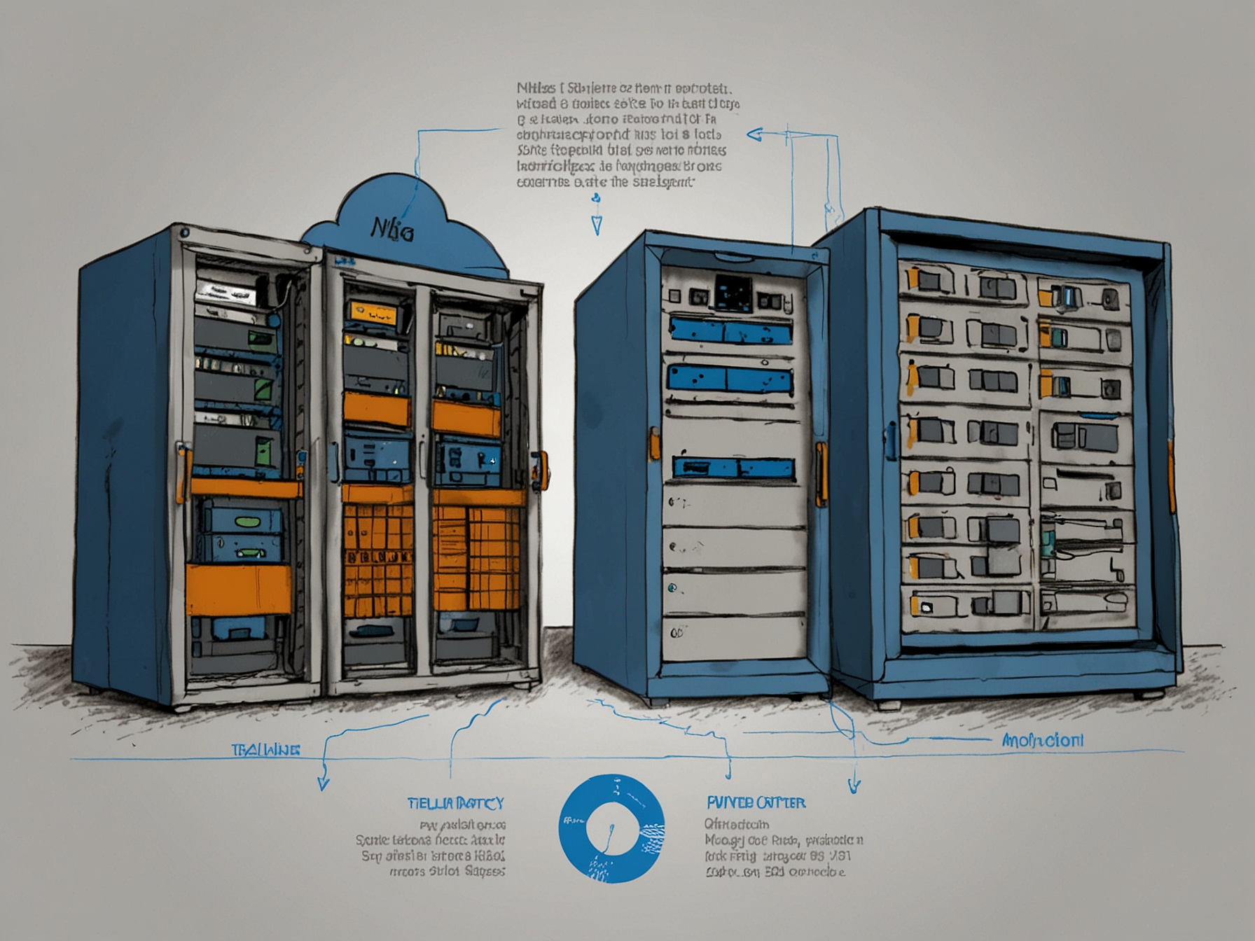 An infographic illustrating the partnership between Nokia and Microsoft, showcasing the integration of SONiC technology in cloud infrastructure and data center management.