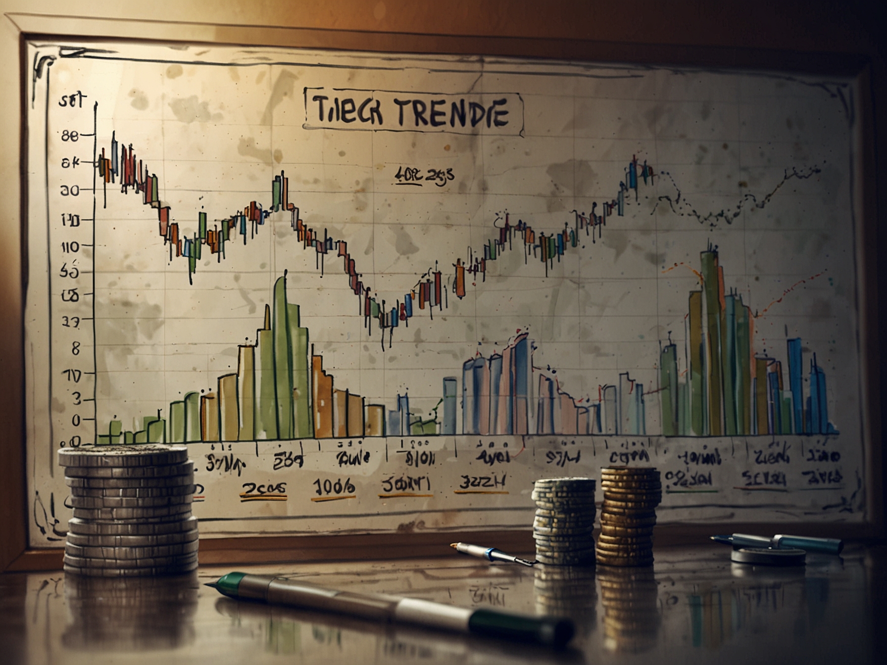 An infographic showcasing a rising graph with dividend symbols and images of stocks discussed in the article, emphasizing the potential of strategic investments.