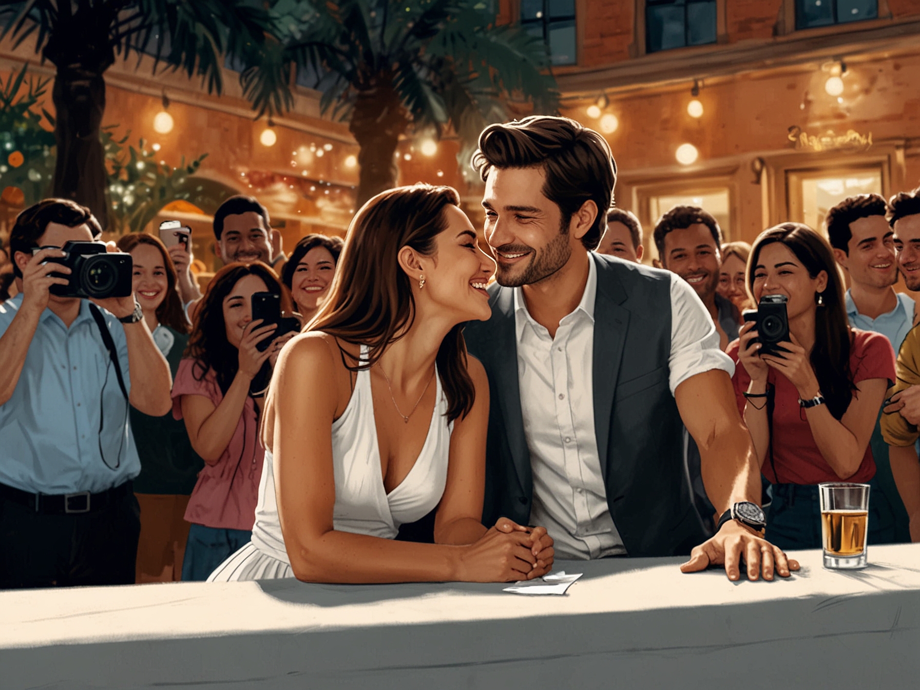 A candid photo of Celeste Cid and Santiago Korovsky sitting together on a boat, laughing and enjoying each other's company, showcasing their apparent closeness amidst growing speculation about their relationship.