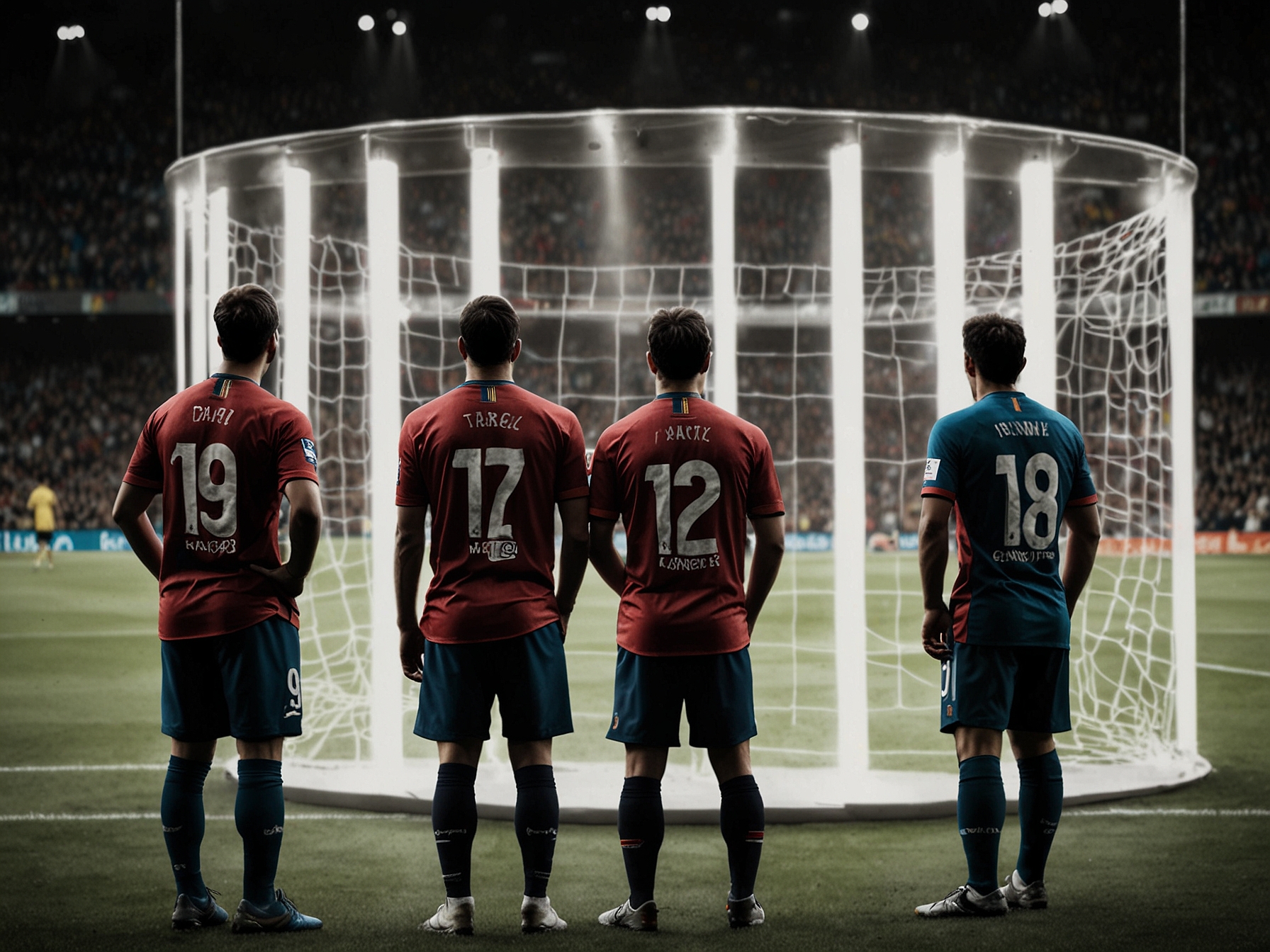 Barcelona's young talents warming up before a match, highlighting their potential and the challenges of injuries affecting the squad's effectiveness in key games.