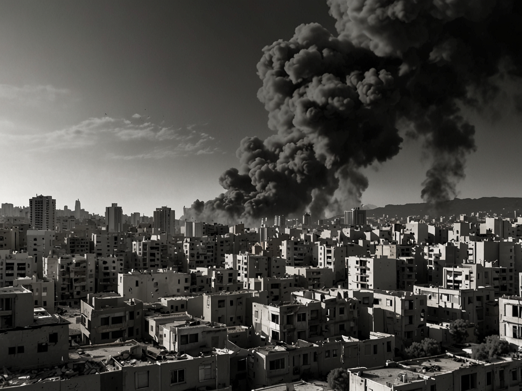 Families fleeing the chaos in southern suburbs of Beirut, capturing the emotional toll of the conflict as they seek safety from ongoing violence.