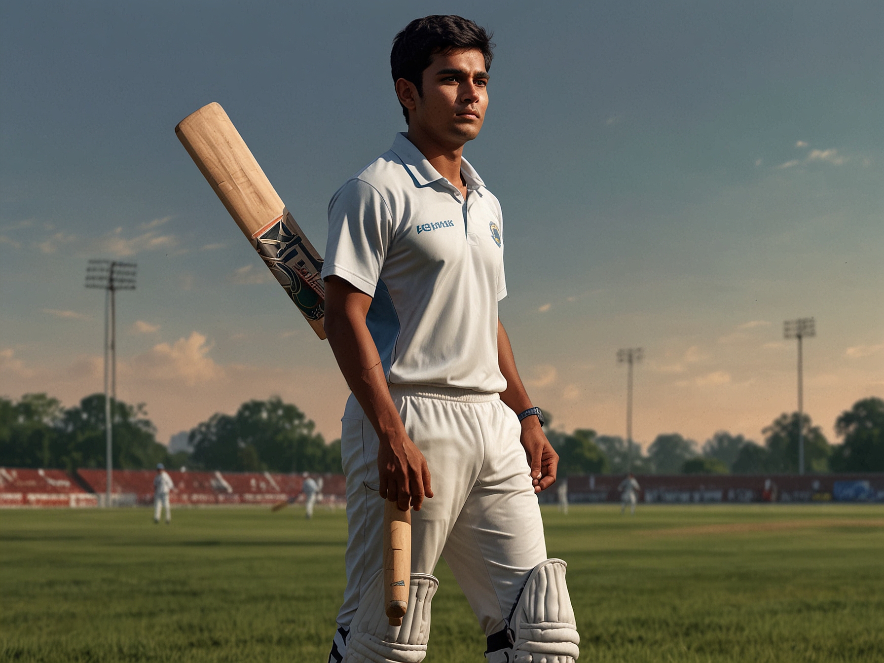 A crowded stadium filled with enthusiastic cricket fans cheering, set against a backdrop of vibrant IPL banners, highlighting the fervor and expectations of the cricketing community.
