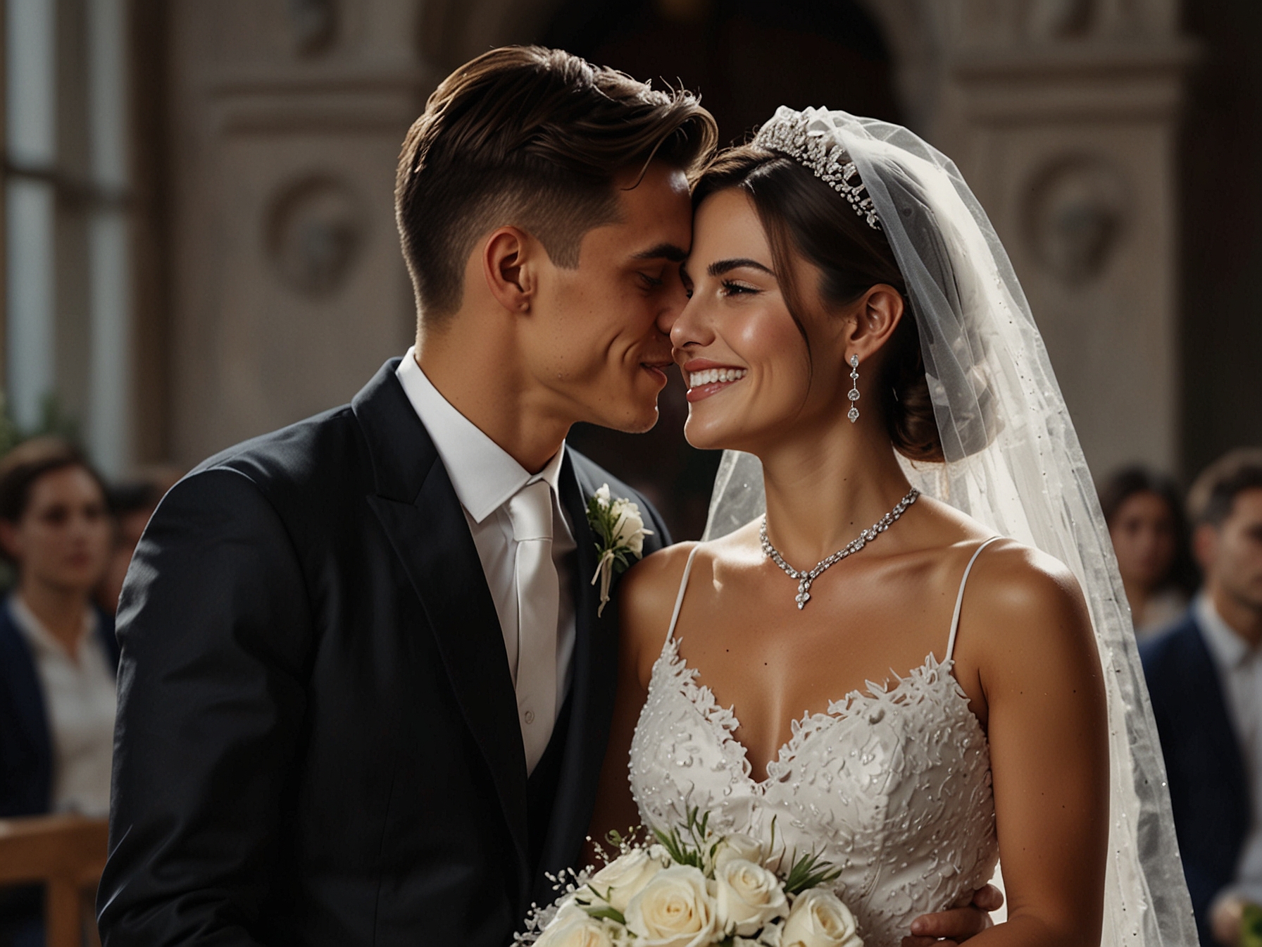 A symbolic image of wedding rings intertwined with flowers, representing love, commitment, and the complex emotional landscape of family relationships amidst celebrations.