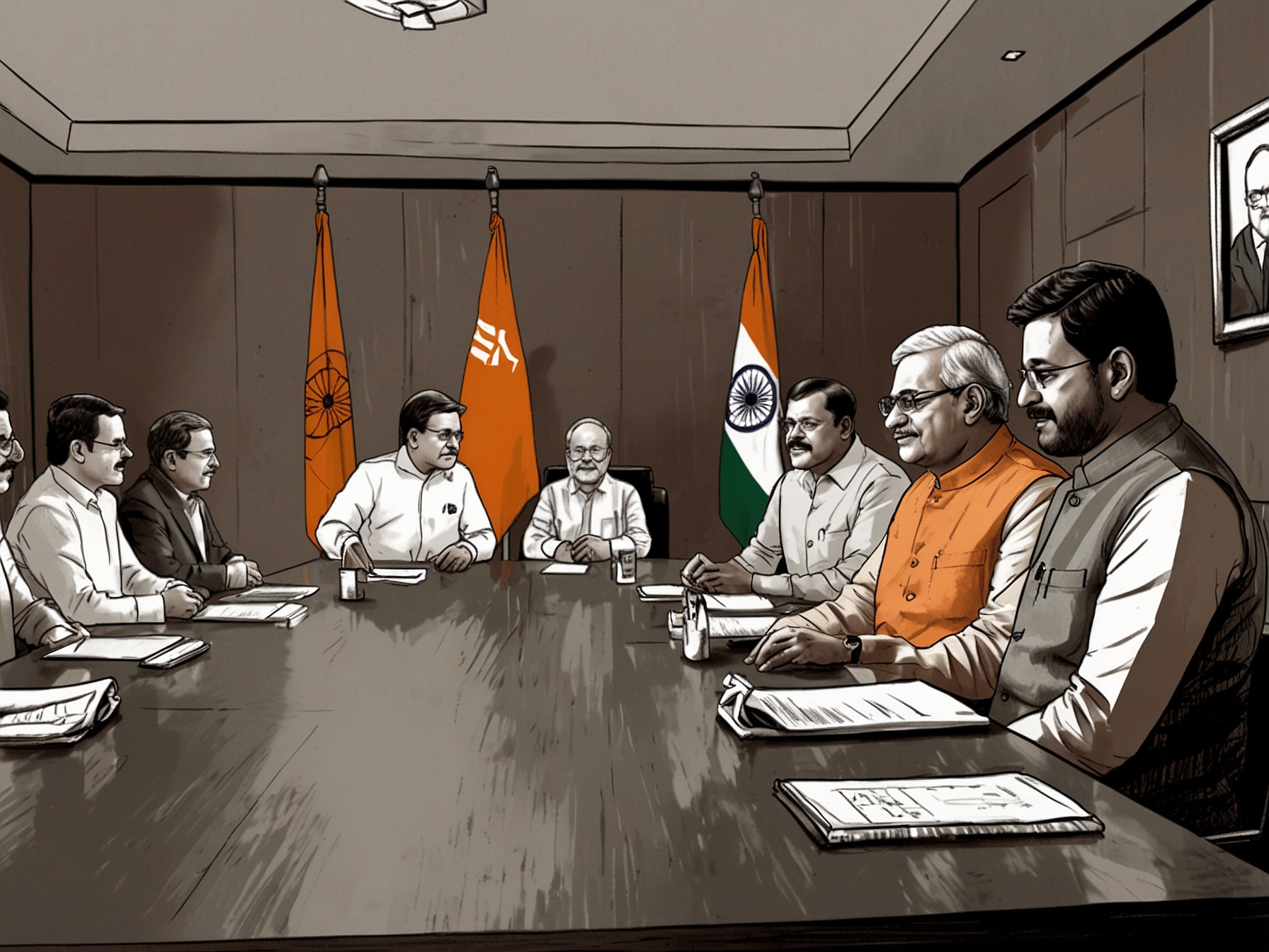A symbolic image of the Maharashtra assembly building, illustrating the epicenter of the political drama unfolding in the state as leaders navigate through power dynamics.